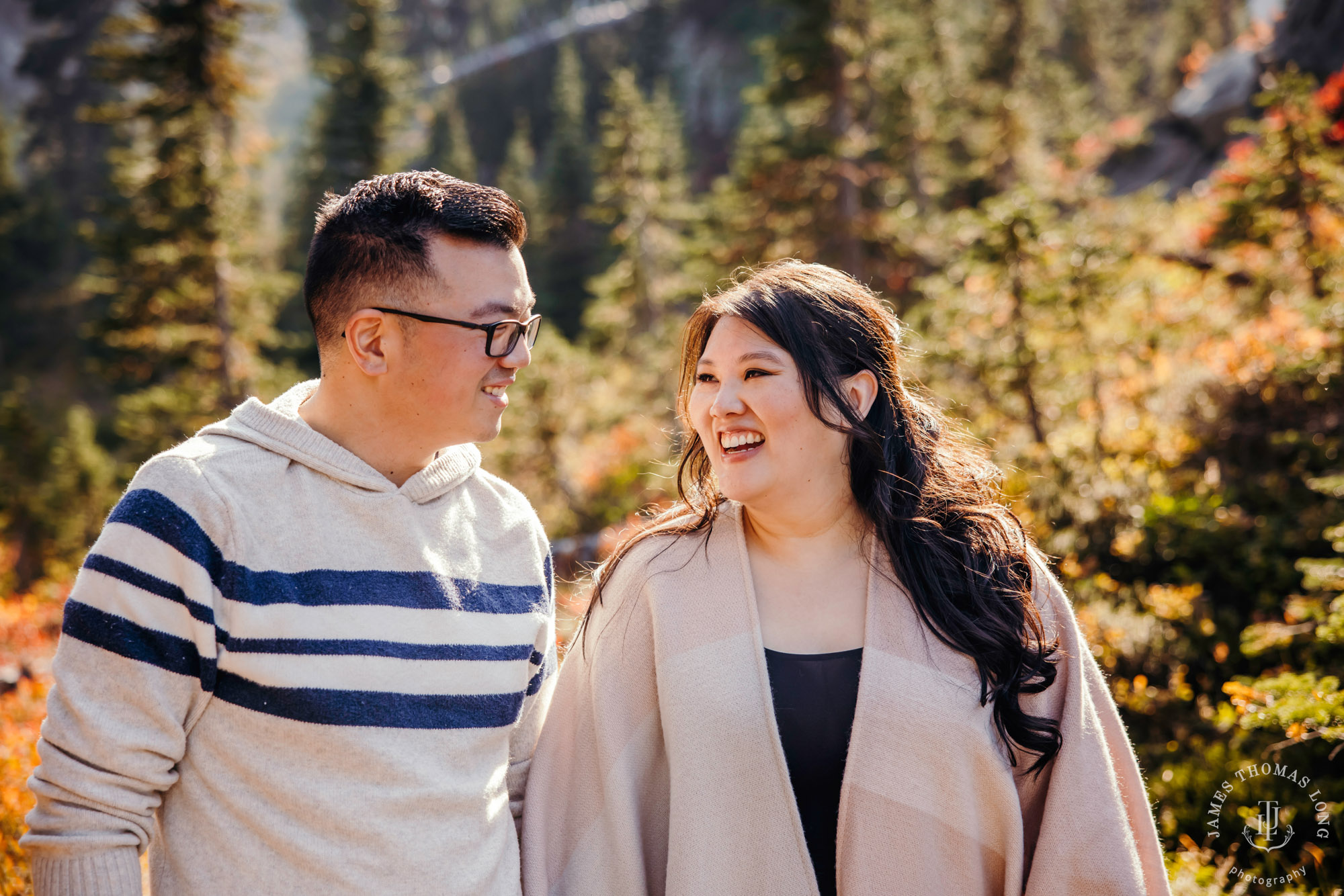 Mount Rainier adventure engagement by adventure wedding and elopement photographer James Thomas Long Photography