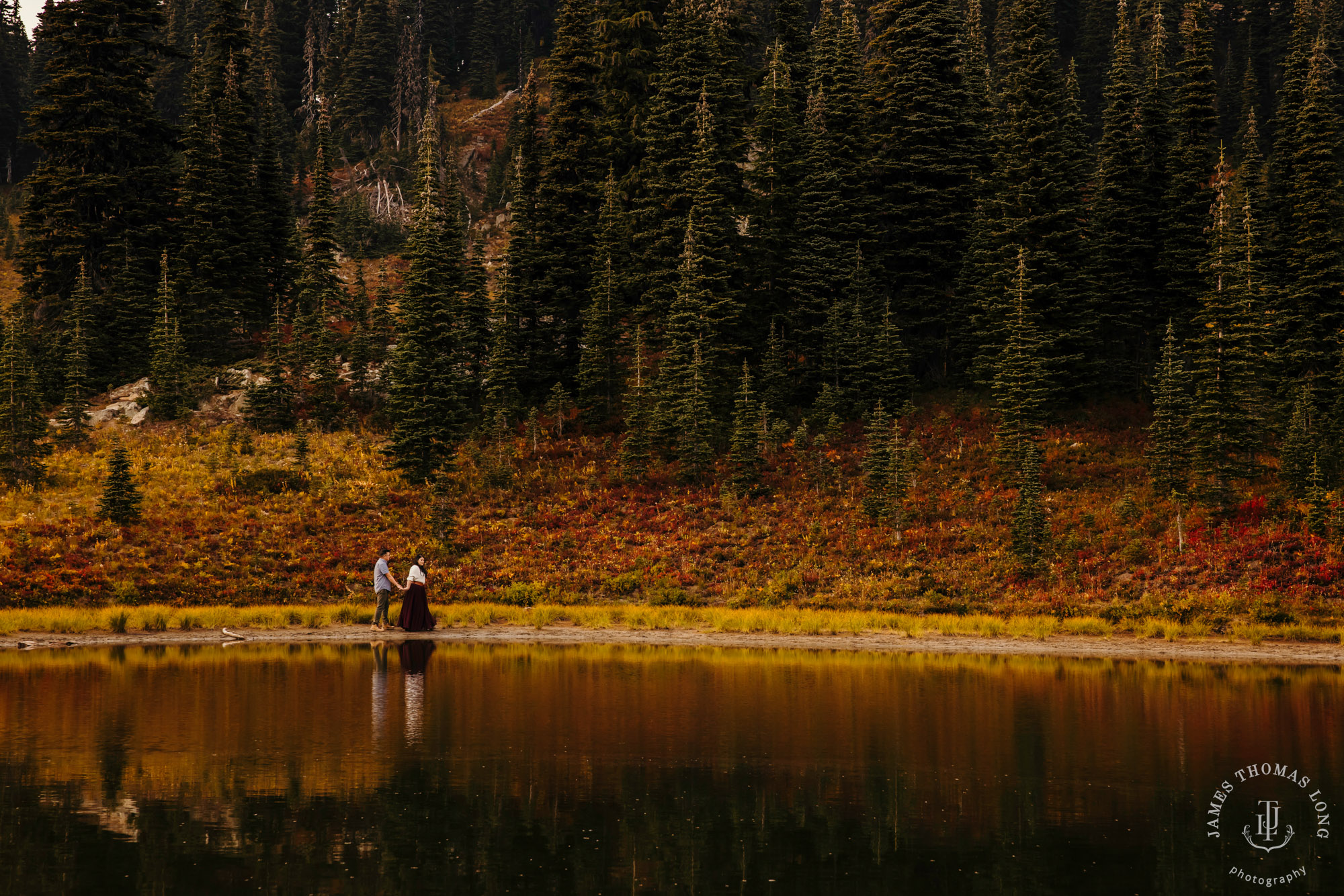 Mount Rainier adventure engagement by adventure wedding and elopement photographer James Thomas Long Photography