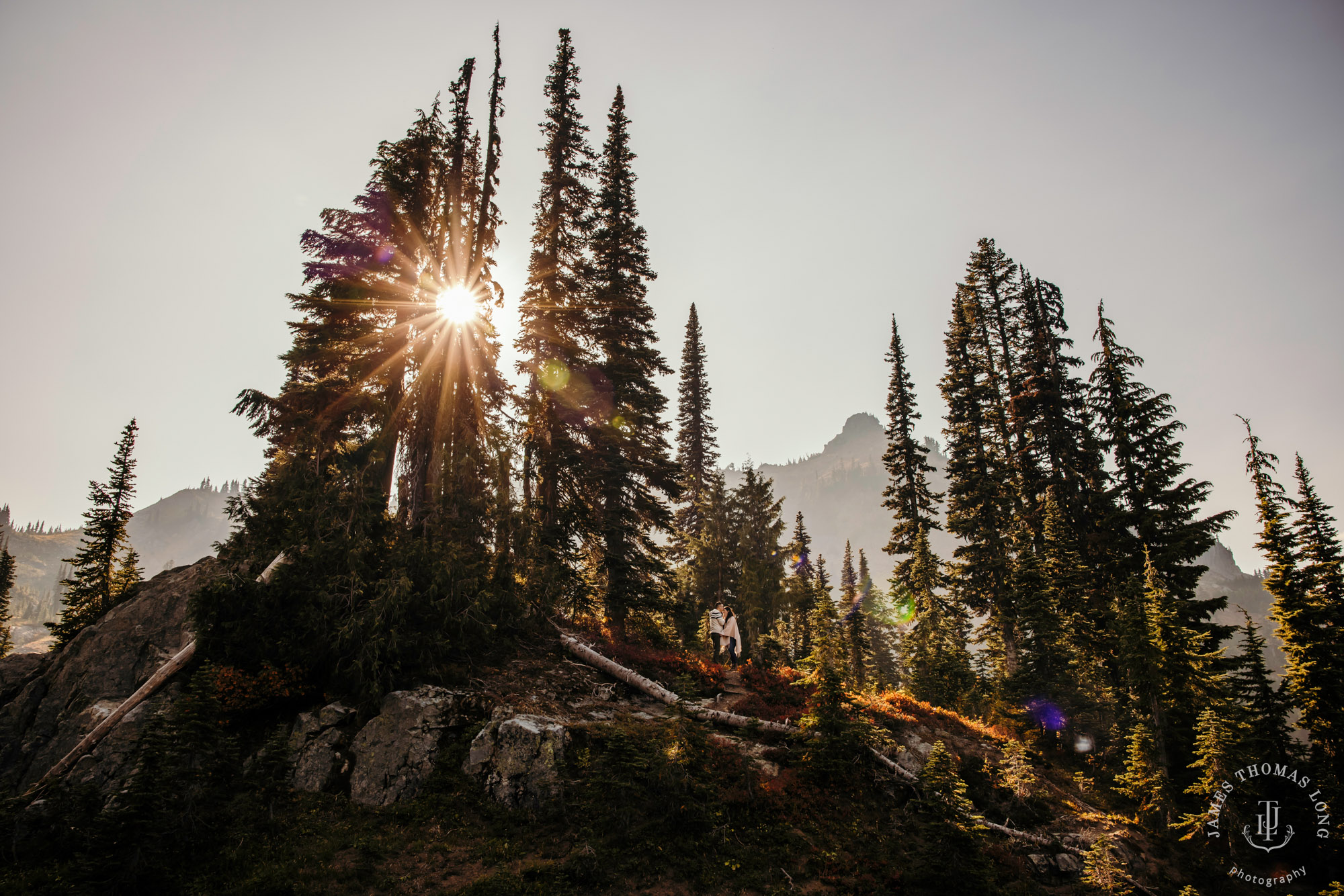 Mount Rainier adventure engagement by adventure wedding and elopement photographer James Thomas Long Photography