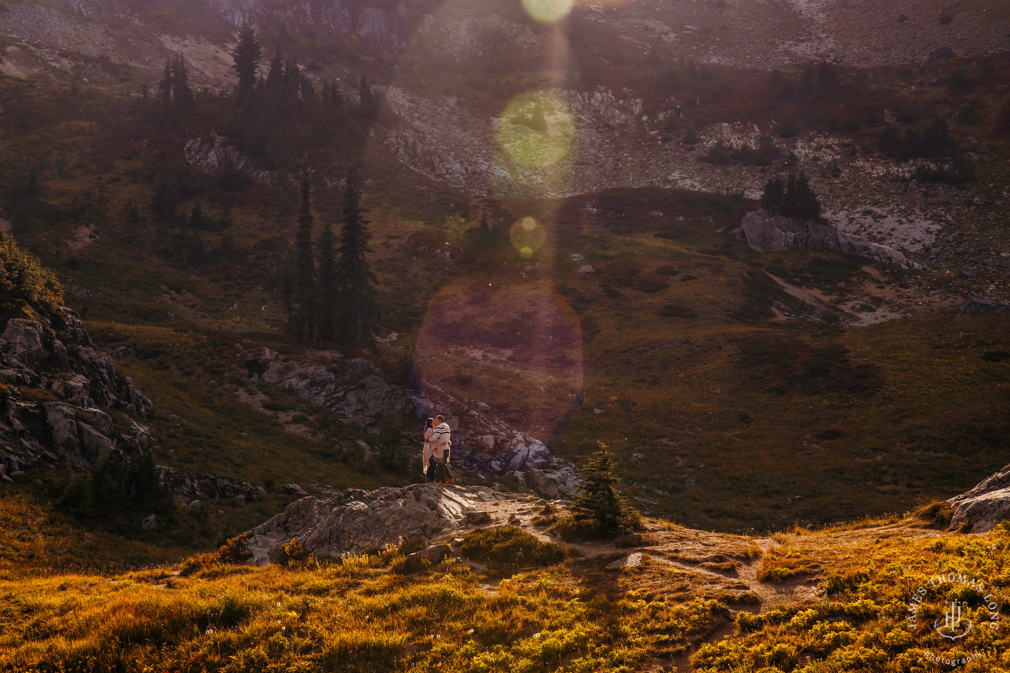 Mount Rainier adventure engagement by adventure wedding and elopement photographer James Thomas Long Photography