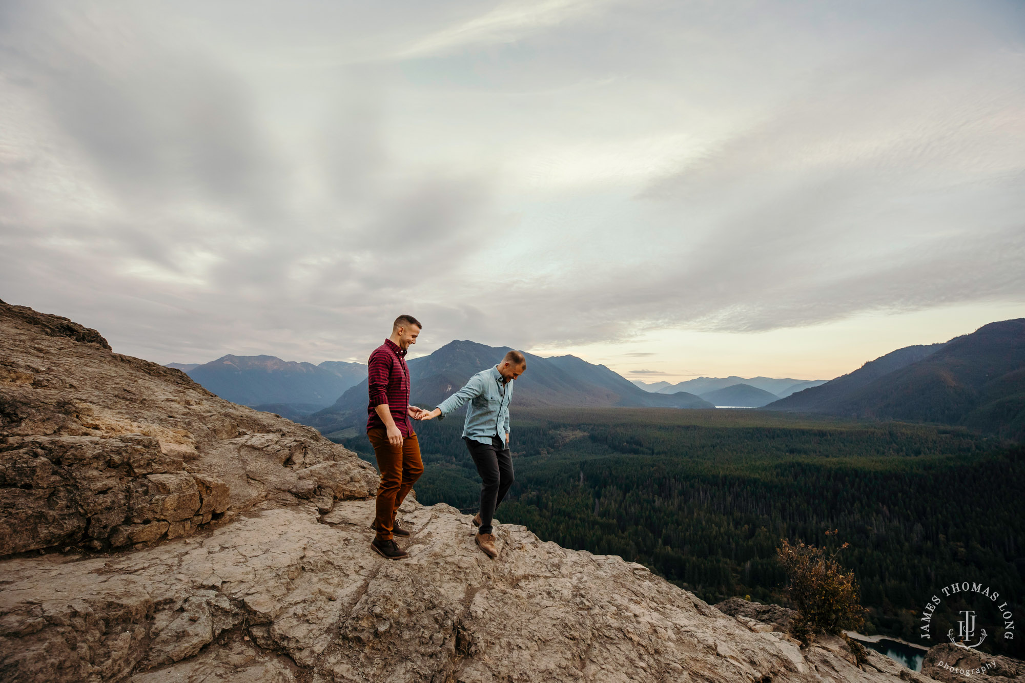 Snoqualmie North Bend adventure engagement session by Snoqualmie adventure wedding photographer James Thomas Long Photography