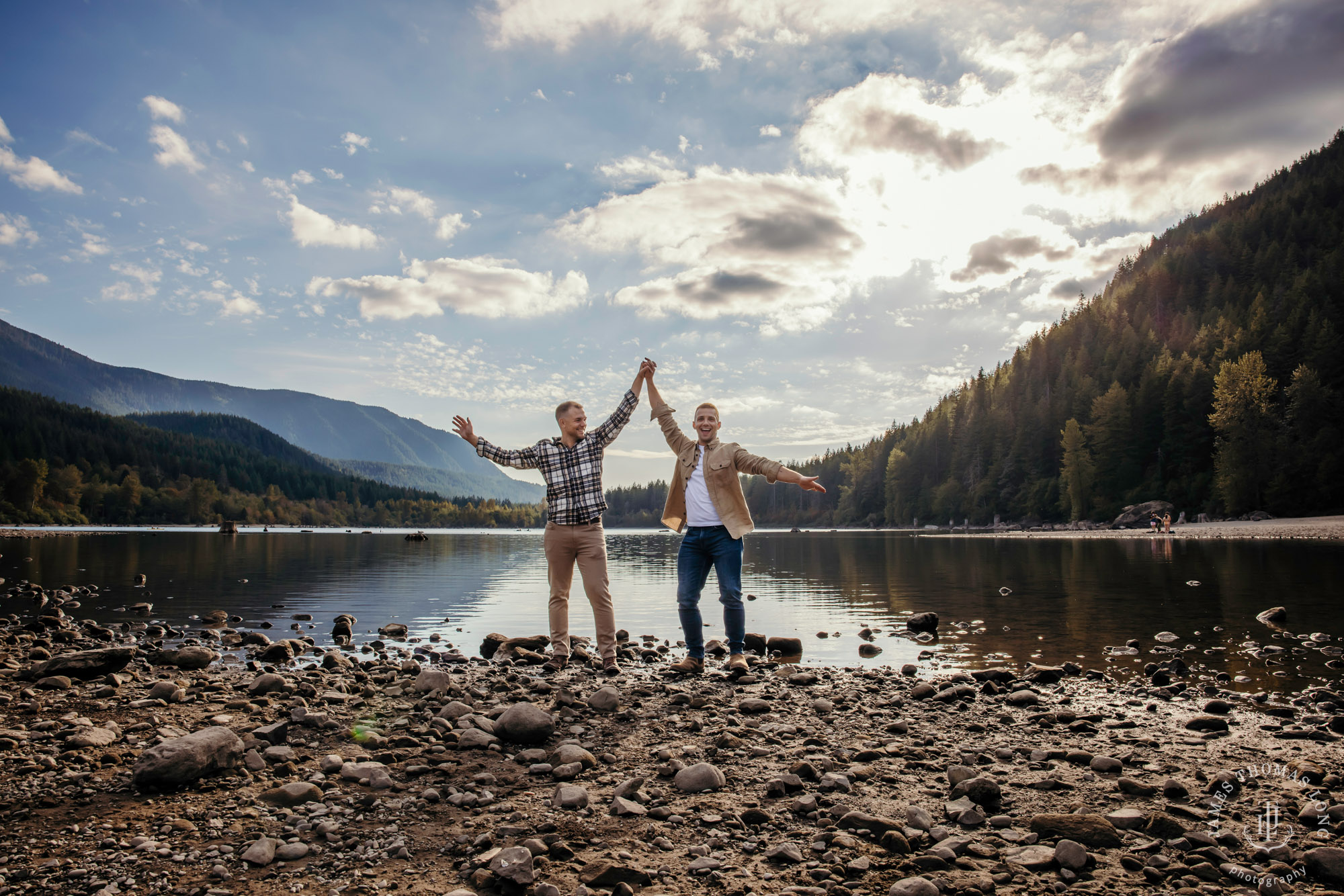 Snoqualmie North Bend adventure engagement session by Snoqualmie adventure wedding photographer James Thomas Long Photography