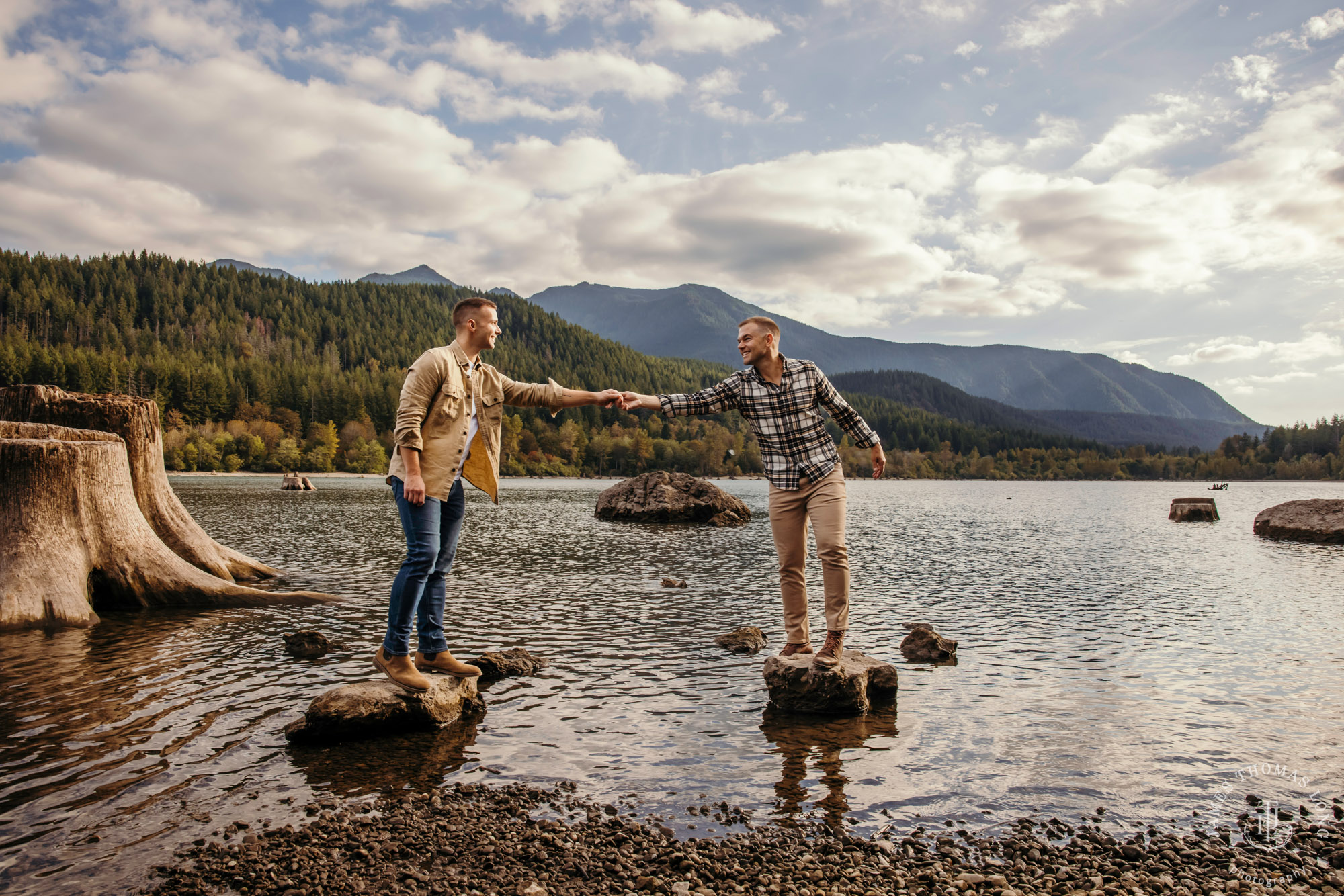 Snoqualmie North Bend adventure engagement session by Snoqualmie adventure wedding photographer James Thomas Long Photography