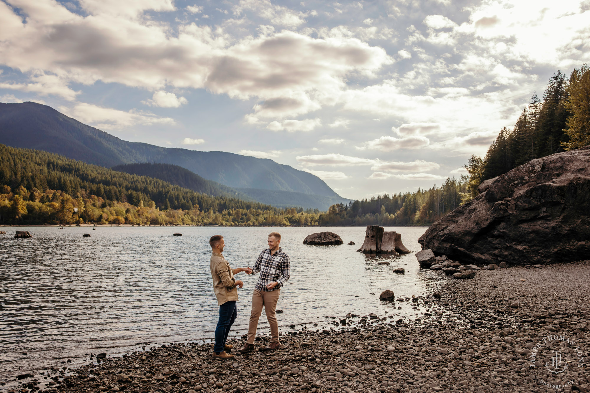 Snoqualmie North Bend adventure engagement session by Snoqualmie adventure wedding photographer James Thomas Long Photography