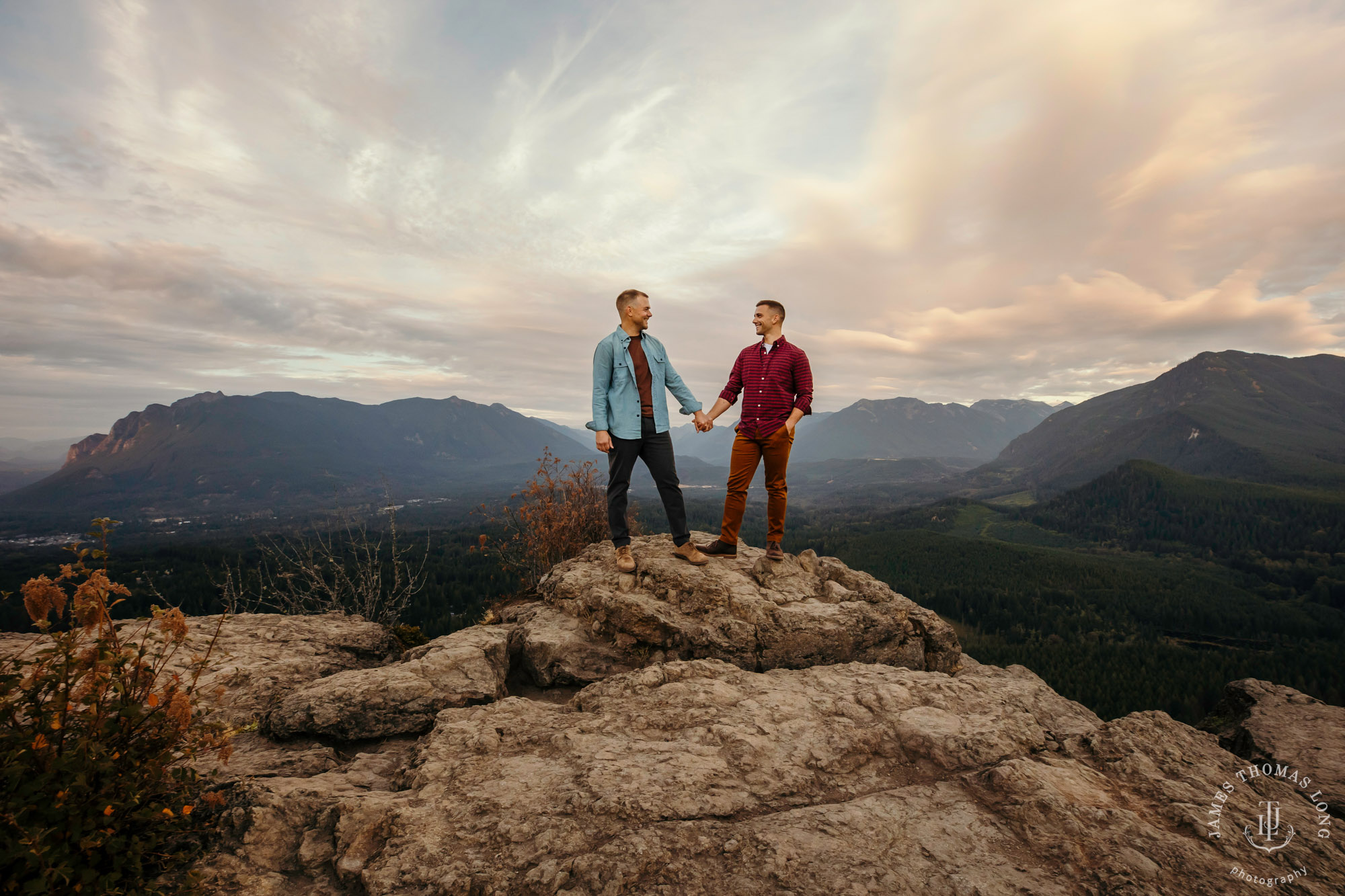 Snoqualmie North Bend adventure engagement session by Snoqualmie adventure wedding photographer James Thomas Long Photography