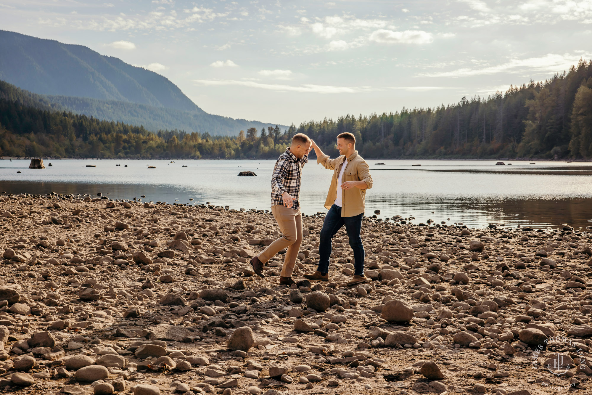 Snoqualmie North Bend adventure engagement session by Snoqualmie adventure wedding photographer James Thomas Long Photography