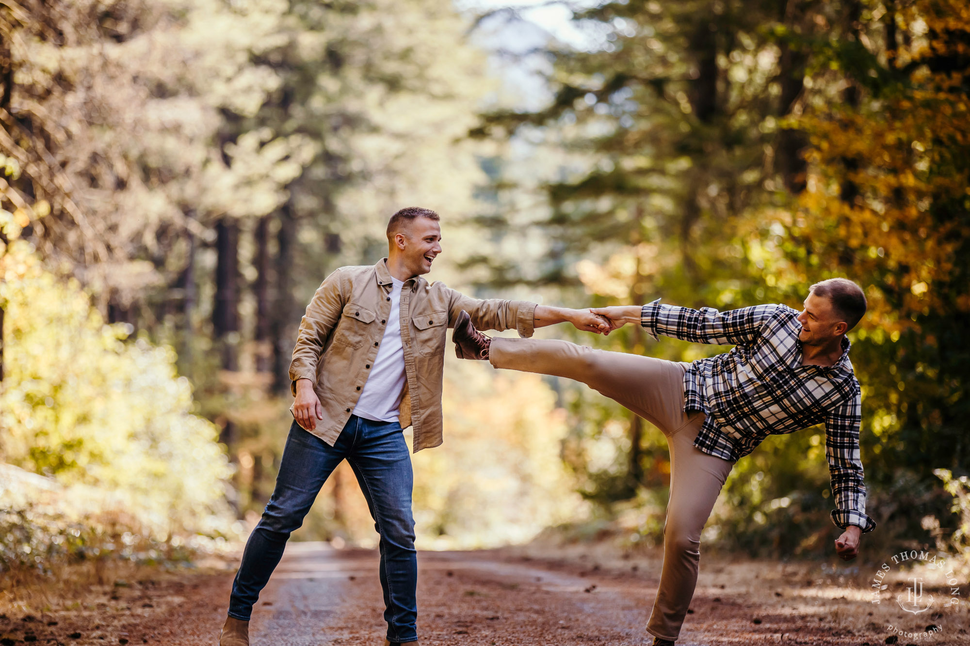 Snoqualmie North Bend adventure engagement session by Snoqualmie adventure wedding photographer James Thomas Long Photography