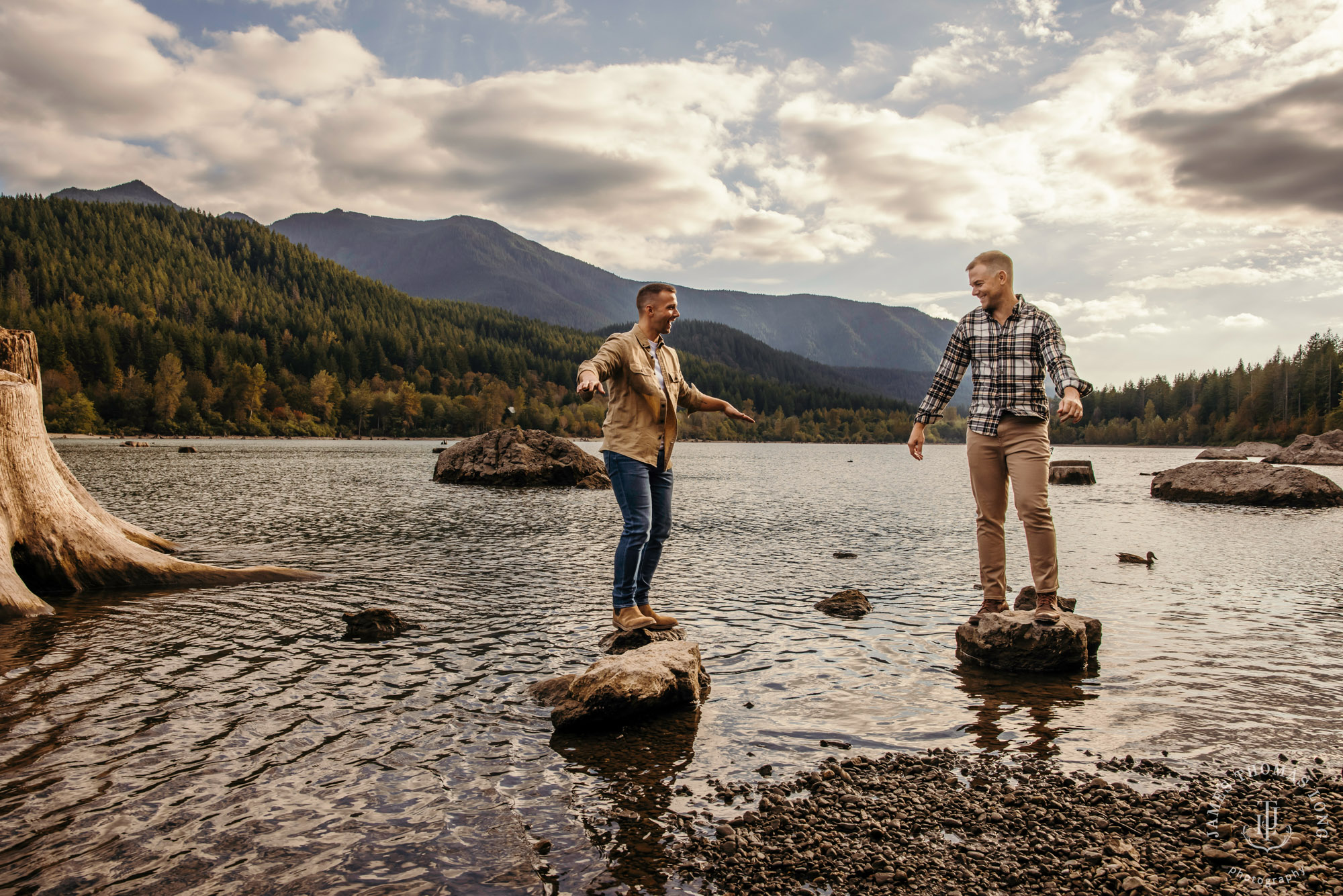 Snoqualmie North Bend adventure engagement session by Snoqualmie adventure wedding photographer James Thomas Long Photography