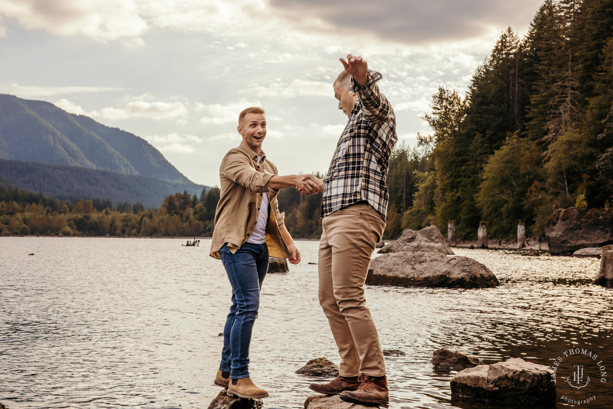 Snoqualmie North Bend adventure engagement session by Snoqualmie adventure wedding photographer James Thomas Long Photography