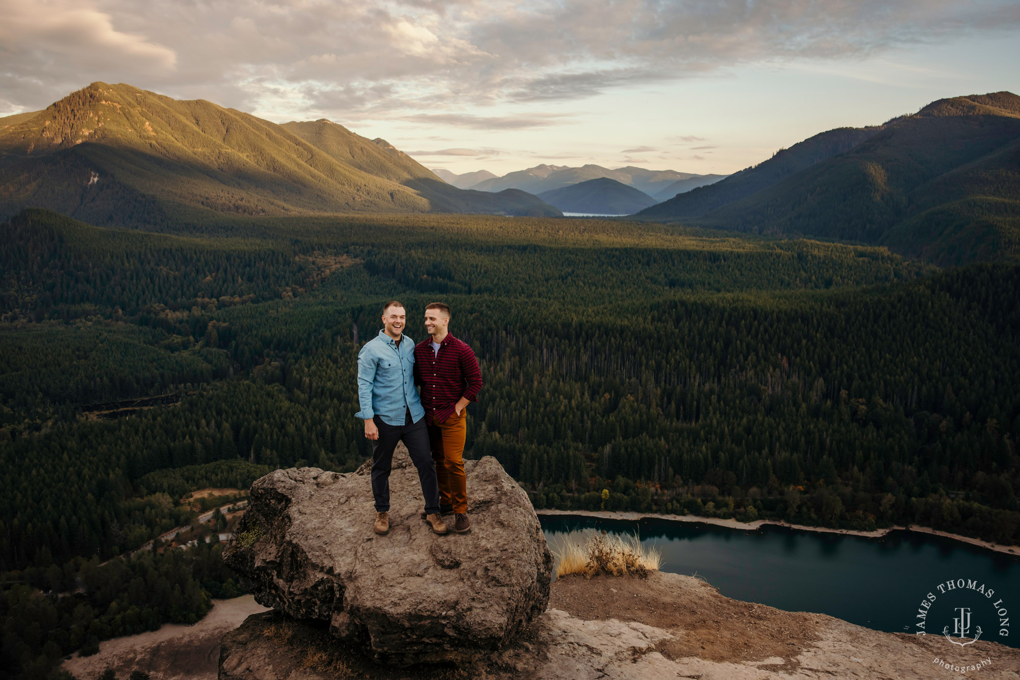 Snoqualmie North Bend adventure engagement session by Snoqualmie adventure wedding photographer James Thomas Long Photography