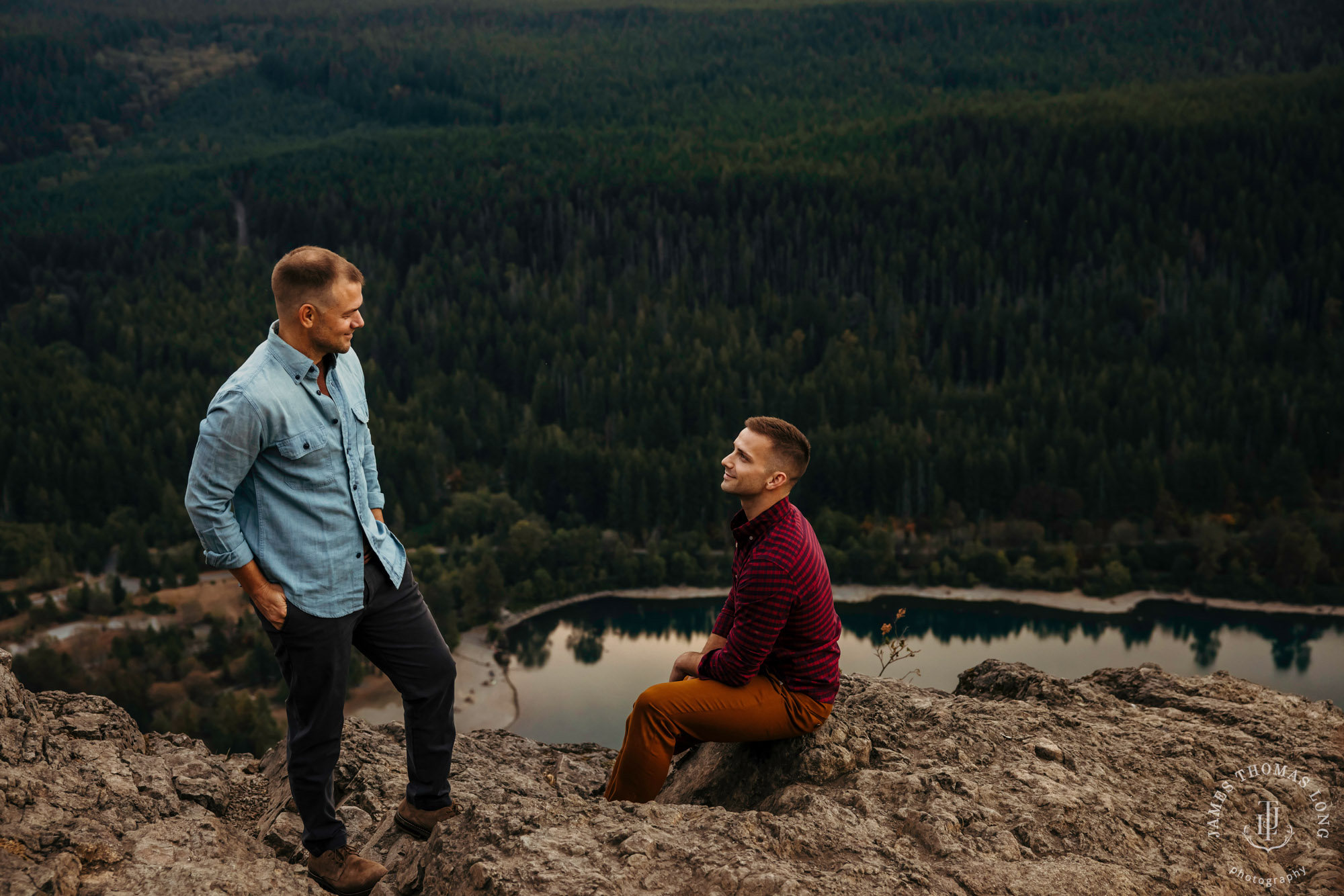 Snoqualmie North Bend adventure engagement session by Snoqualmie adventure wedding photographer James Thomas Long Photography