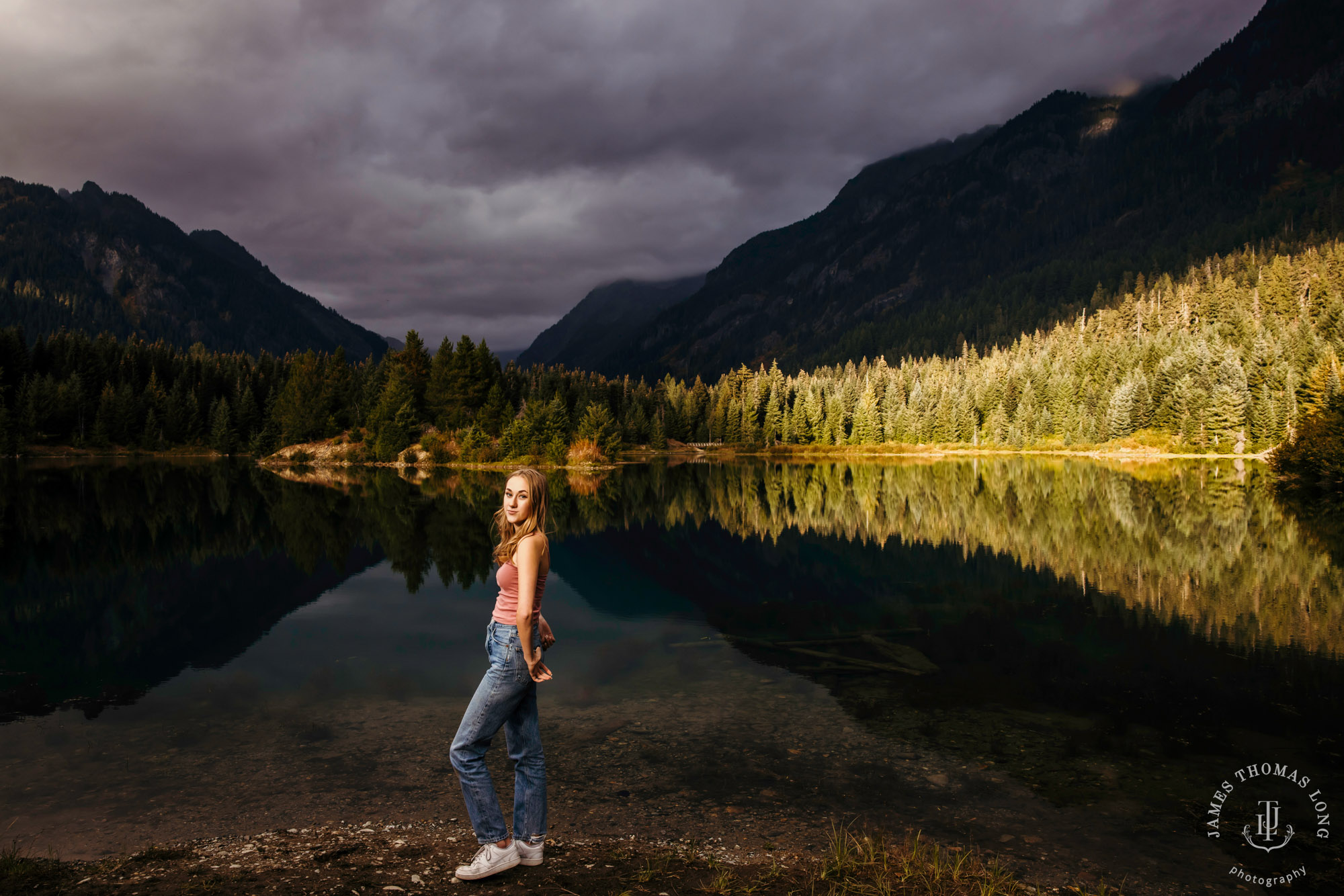 Snoqualmie Pass senior portrait session by Seattle senior portrait photographer James Thomas Long Photography