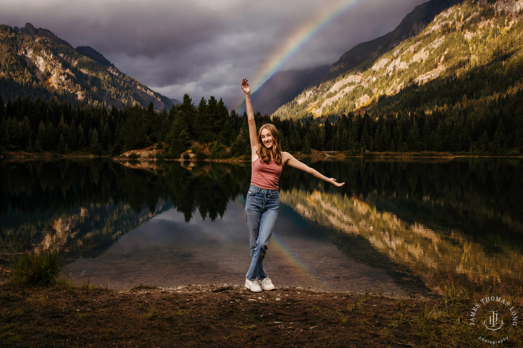 Snoqualmie Pass senior portrait session by Seattle senior portrait photographer James Thomas Long Photography