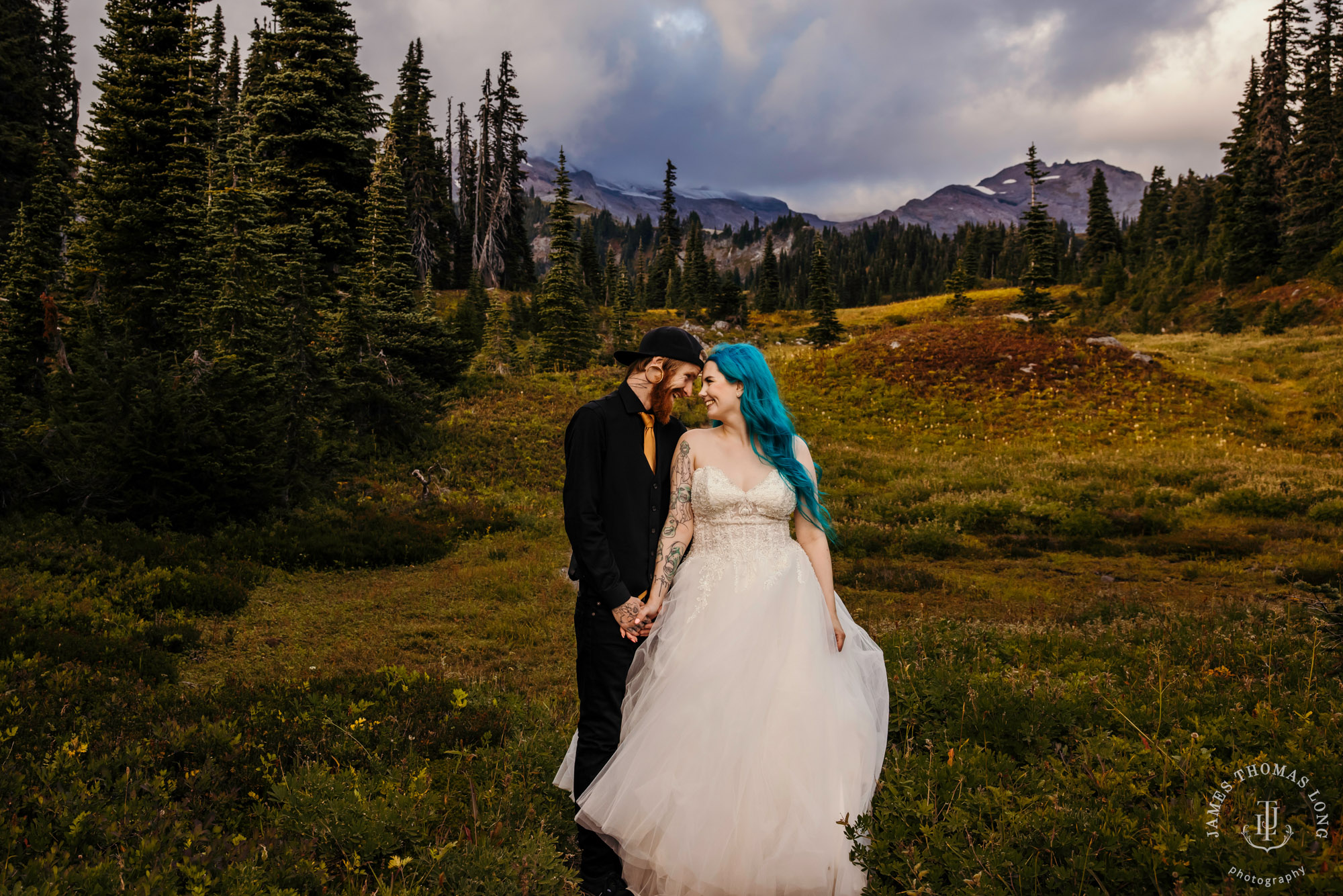 Mount Rainier post wedding session by Seattle wedding photographer James Thomas Long Photography