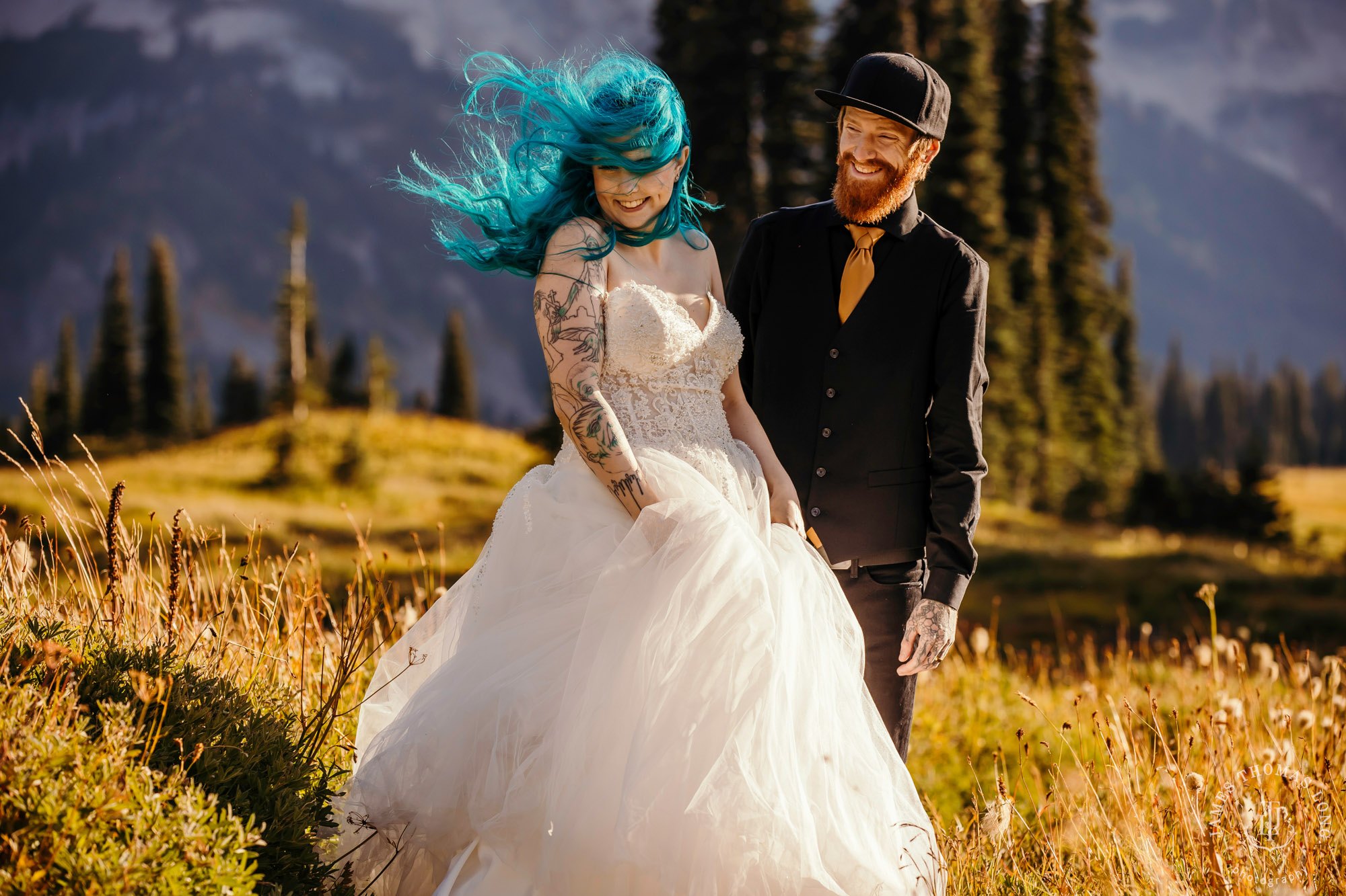 Mount Rainier post wedding session by Seattle wedding photographer James Thomas Long Photography