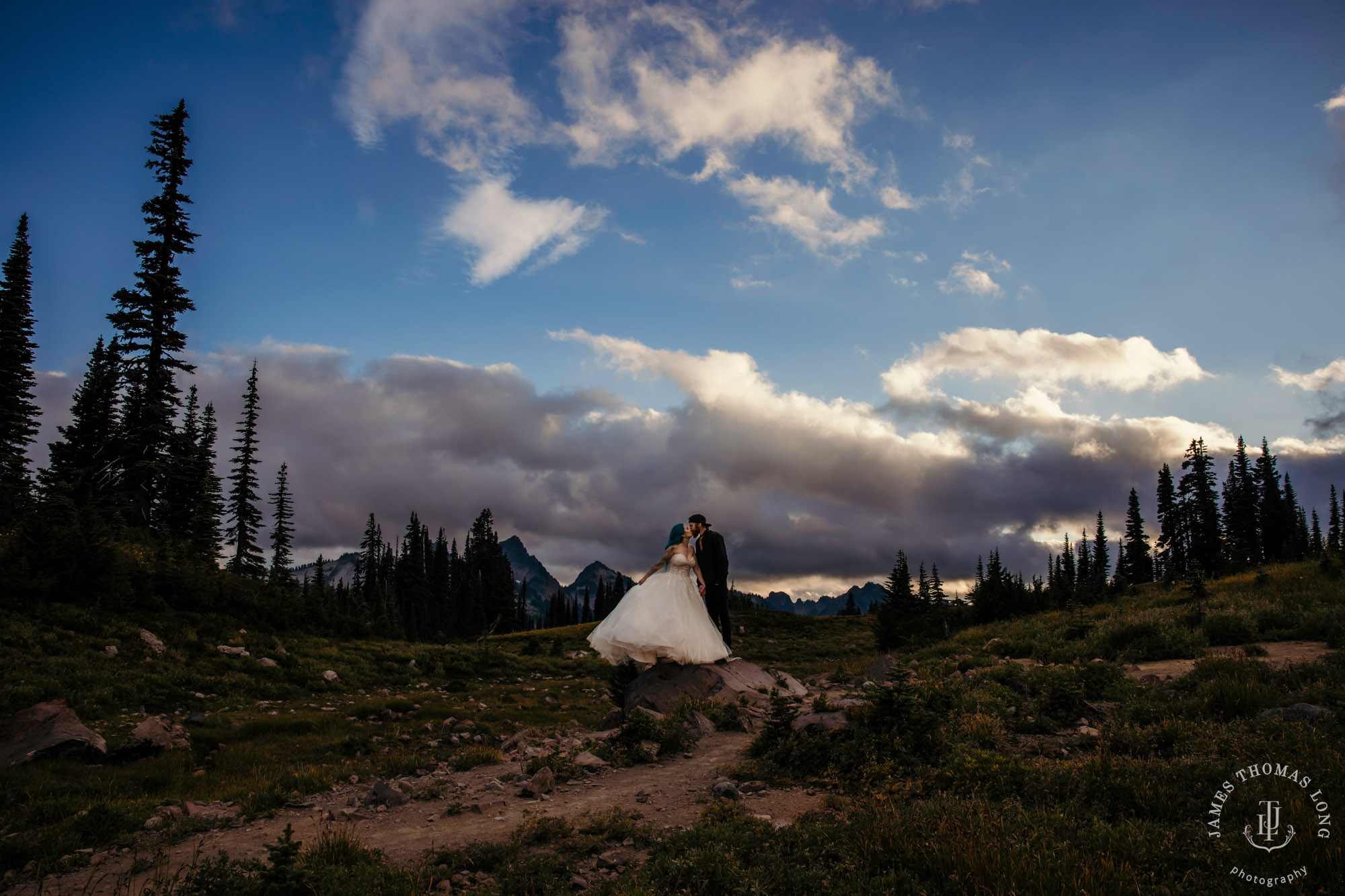 Mount Rainier post wedding session by Seattle wedding photographer James Thomas Long Photography