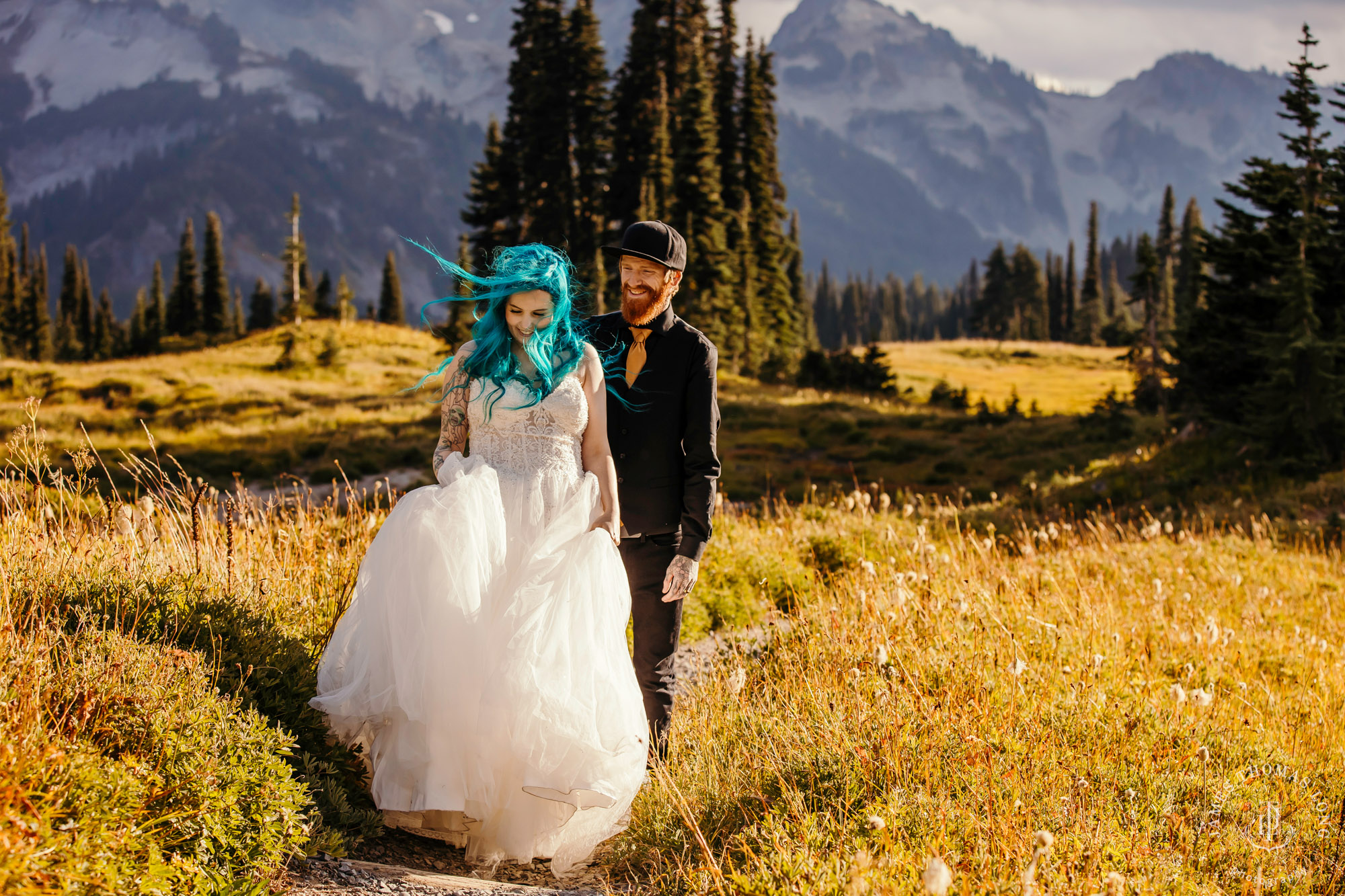 Mount Rainier post wedding session by Seattle wedding photographer James Thomas Long Photography