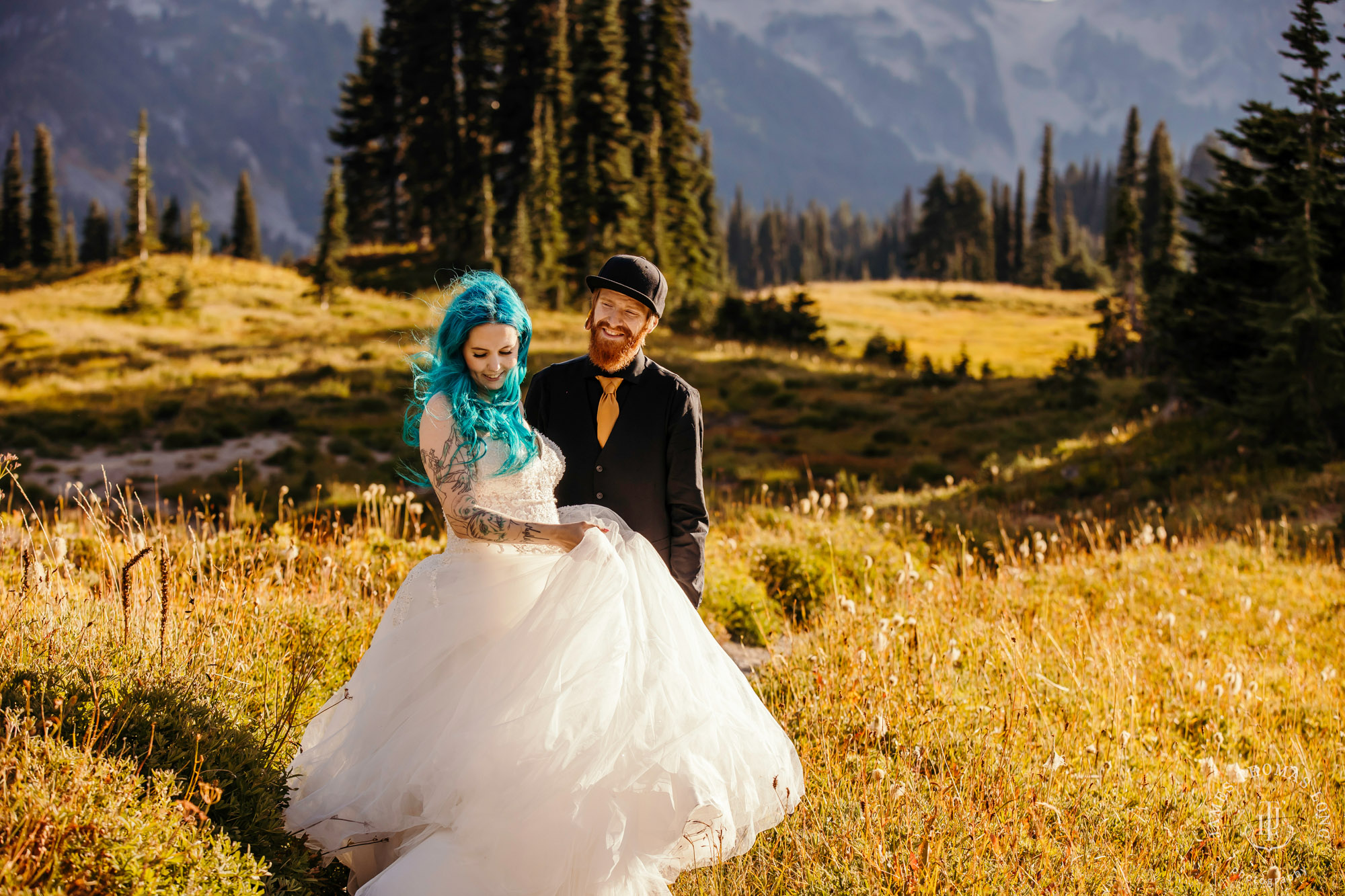 Mount Rainier post wedding session by Seattle wedding photographer James Thomas Long Photography