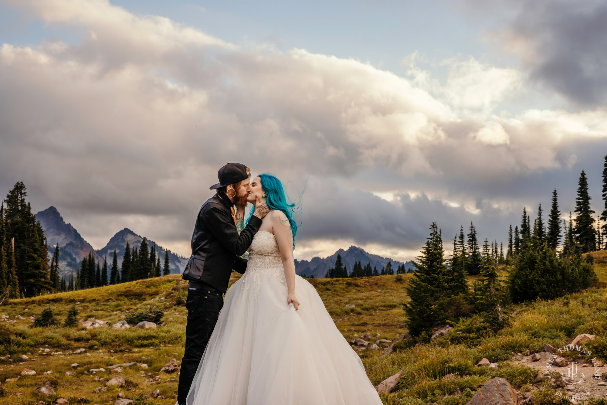 Mount Rainier post wedding session by Seattle wedding photographer James Thomas Long Photography