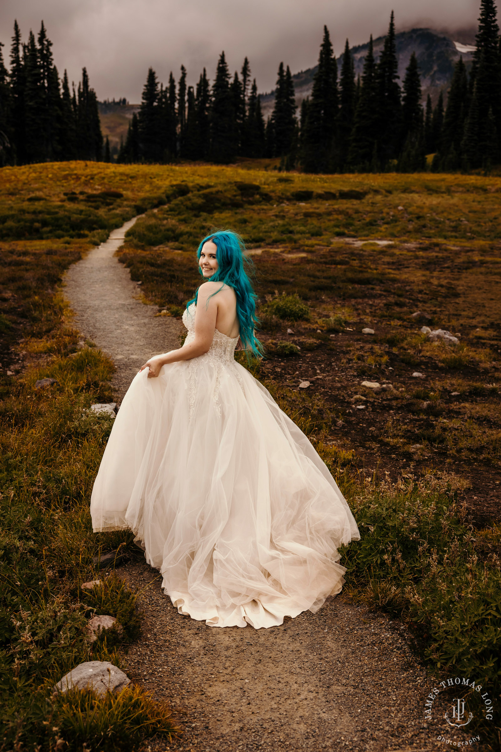 Mount Rainier post wedding session by Seattle wedding photographer James Thomas Long Photography