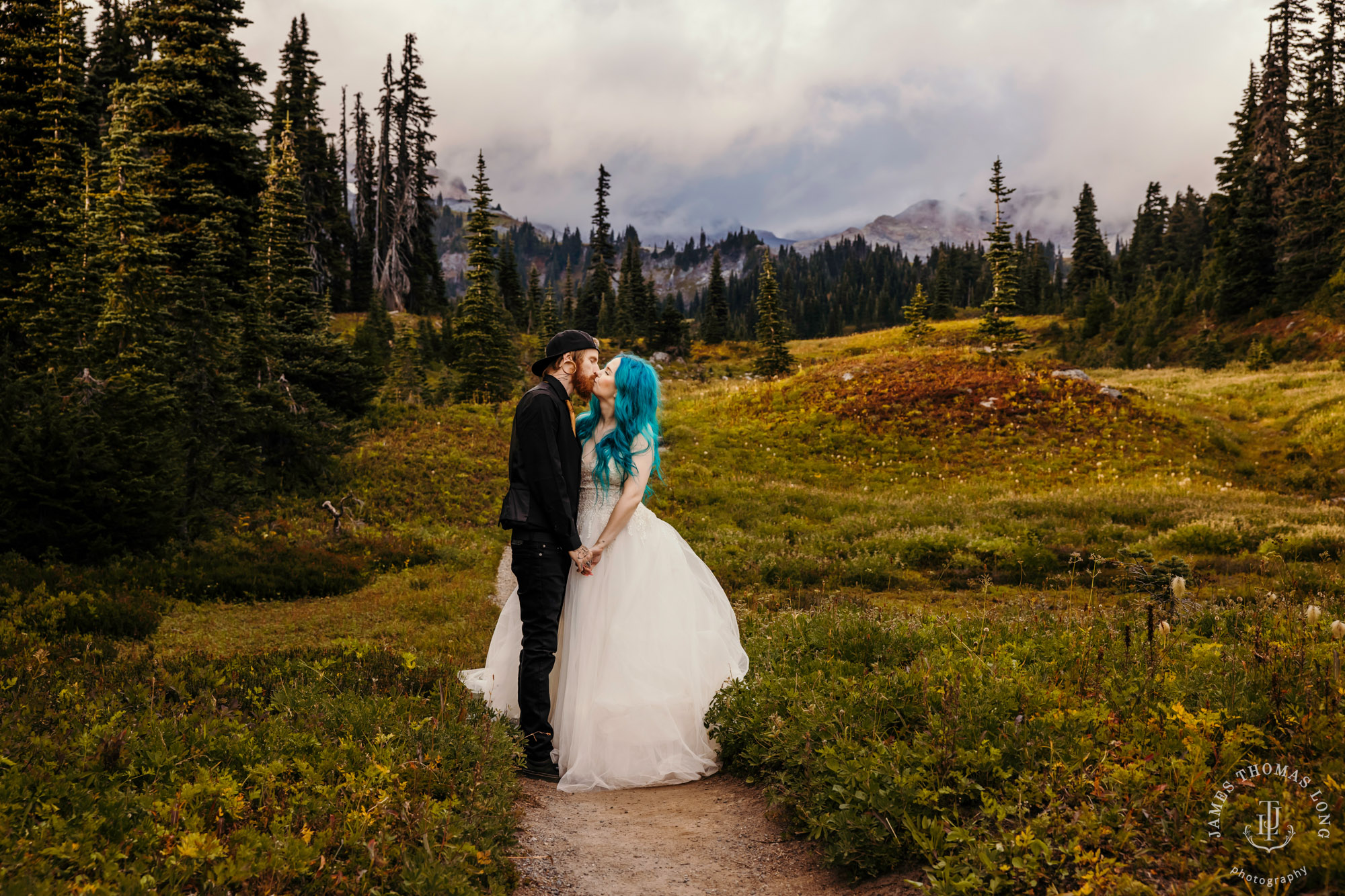 Mount Rainier post wedding session by Seattle wedding photographer James Thomas Long Photography