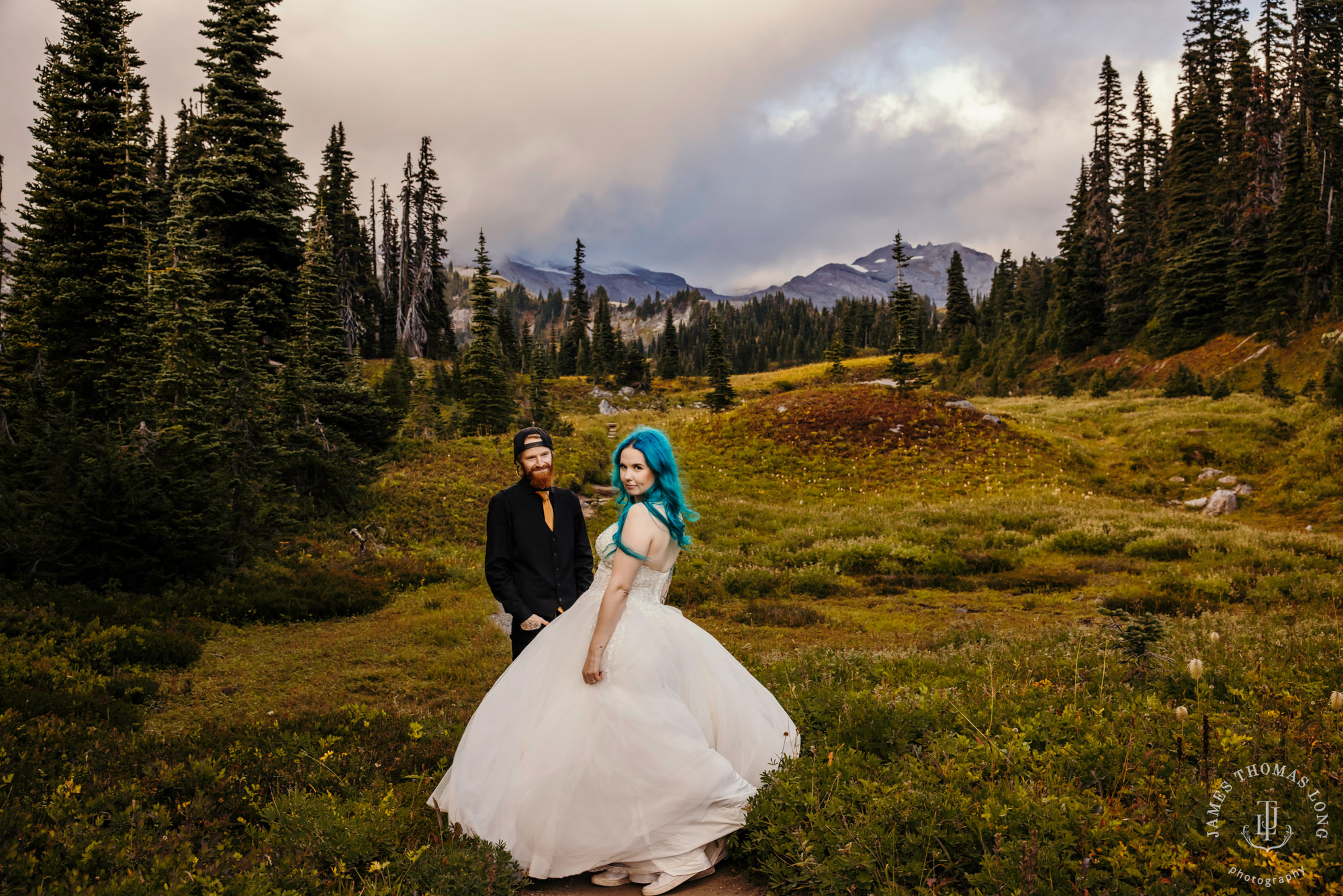 Mount Rainier post wedding session by Seattle wedding photographer James Thomas Long Photography