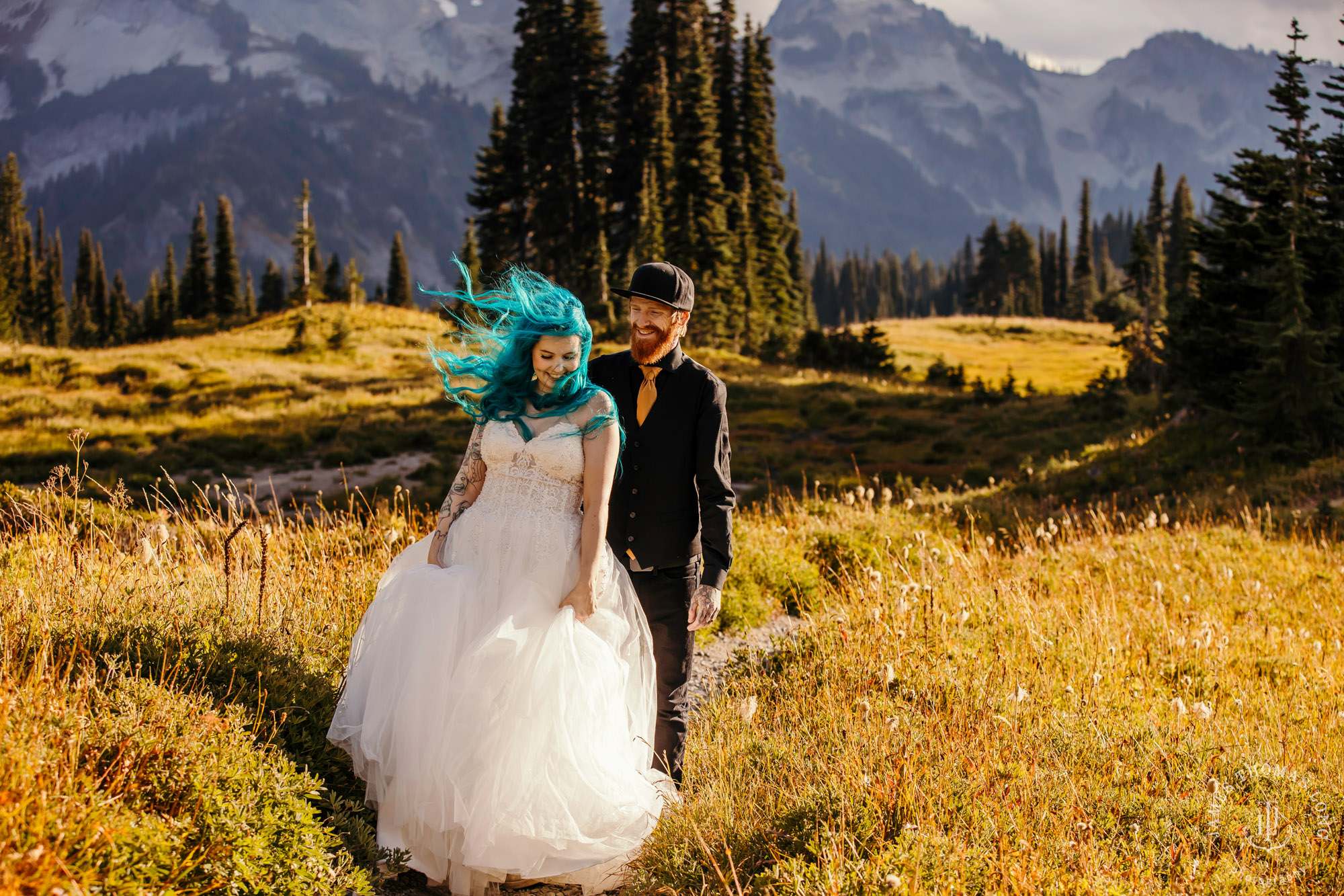 Mount Rainier post wedding session by Seattle wedding photographer James Thomas Long Photography