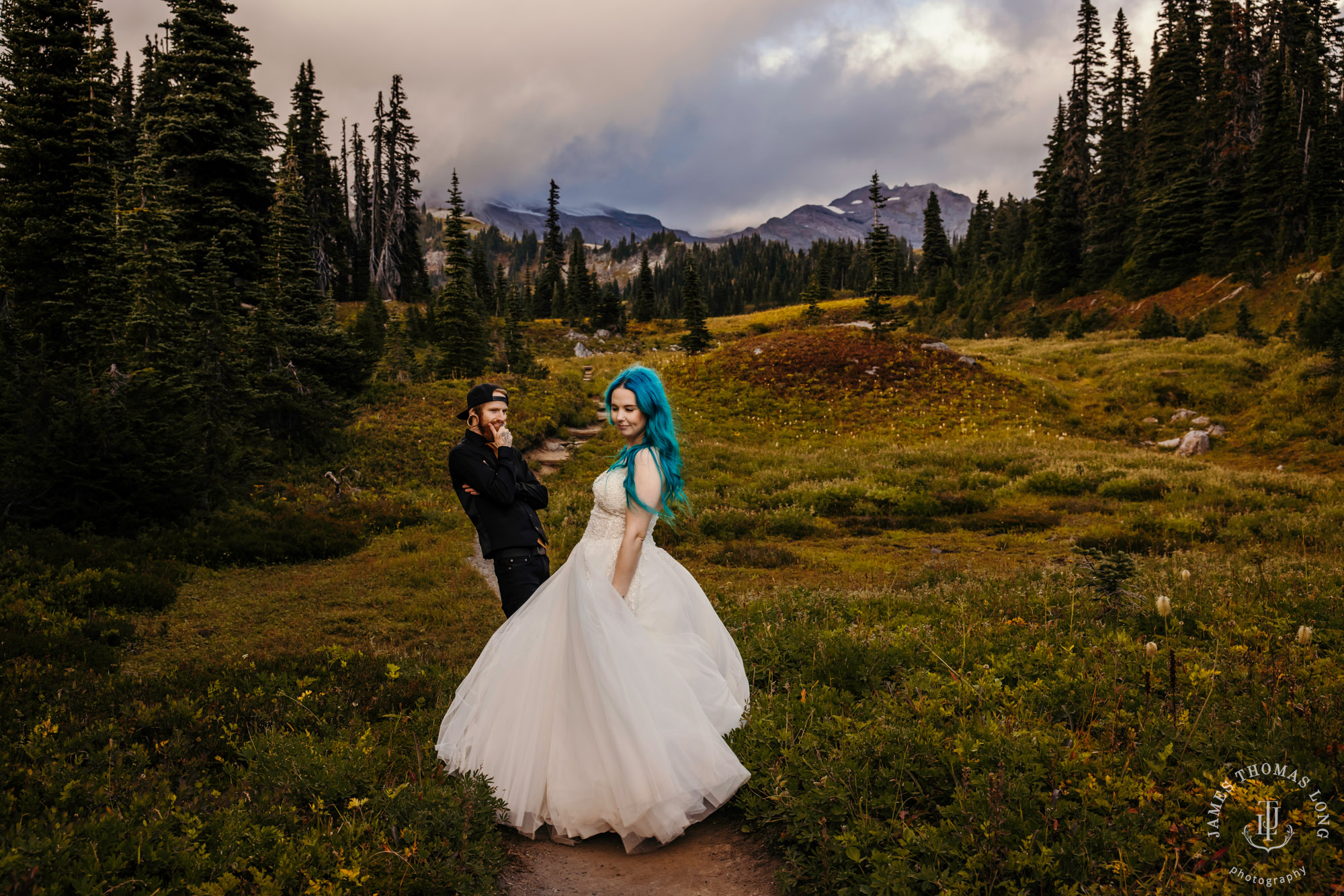 Mount Rainier post wedding session by Seattle wedding photographer James Thomas Long Photography