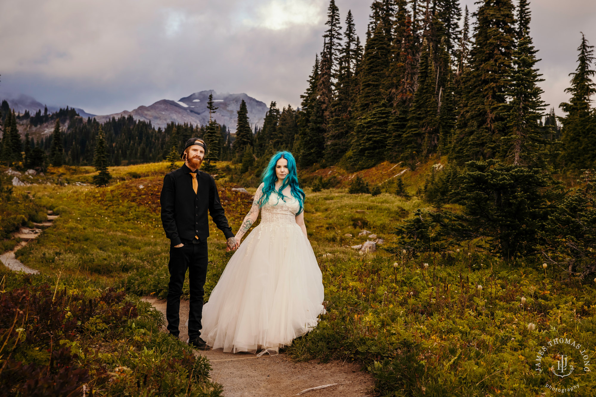 Mount Rainier post wedding session by Seattle wedding photographer James Thomas Long Photography