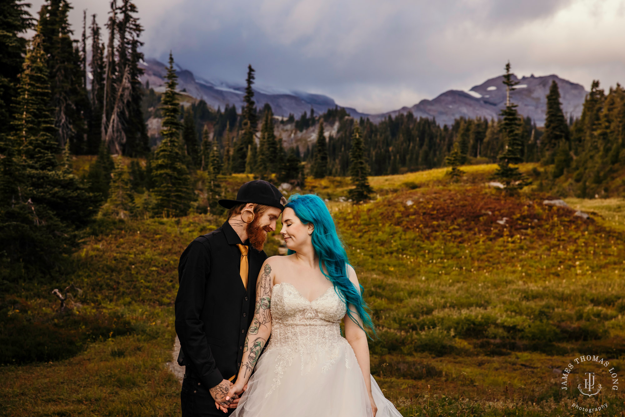 Mount Rainier post wedding session by Seattle wedding photographer James Thomas Long Photography