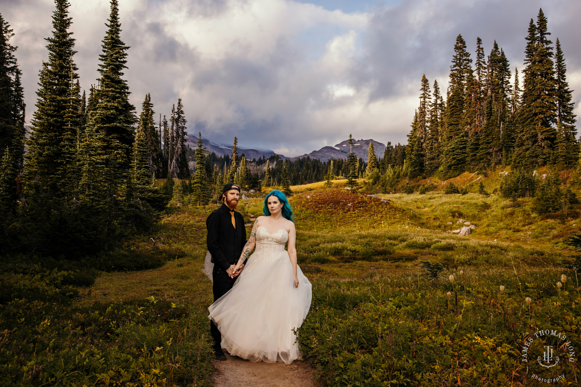 Mount Rainier post wedding session by Seattle wedding photographer James Thomas Long Photography