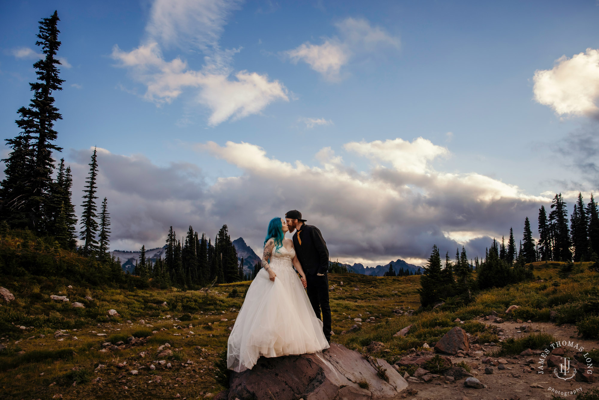 Mount Rainier post wedding session by Seattle wedding photographer James Thomas Long Photography