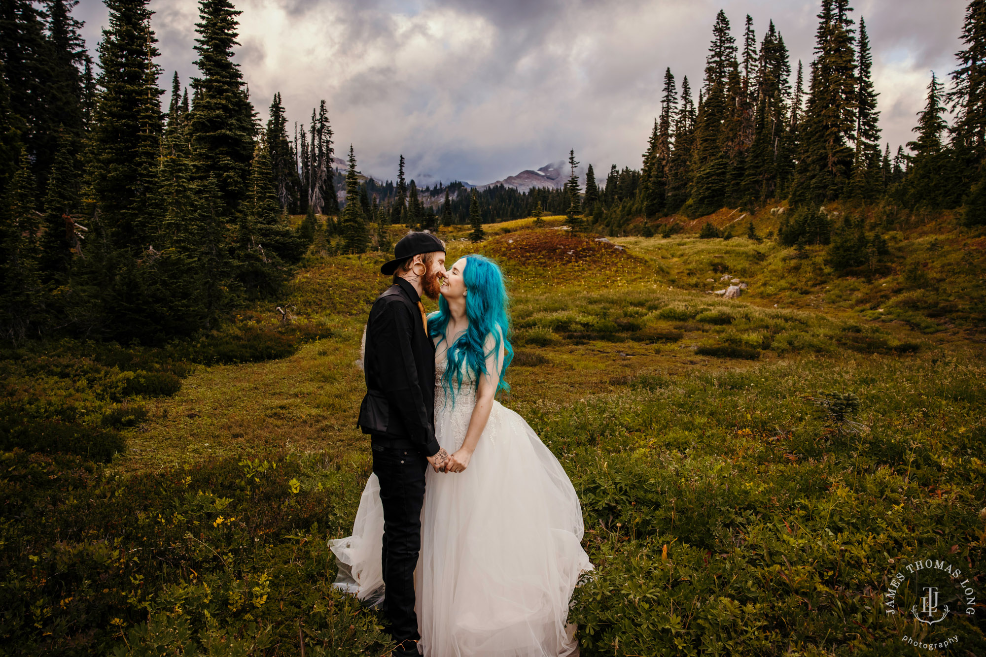 Mount Rainier post wedding session by Seattle wedding photographer James Thomas Long Photography