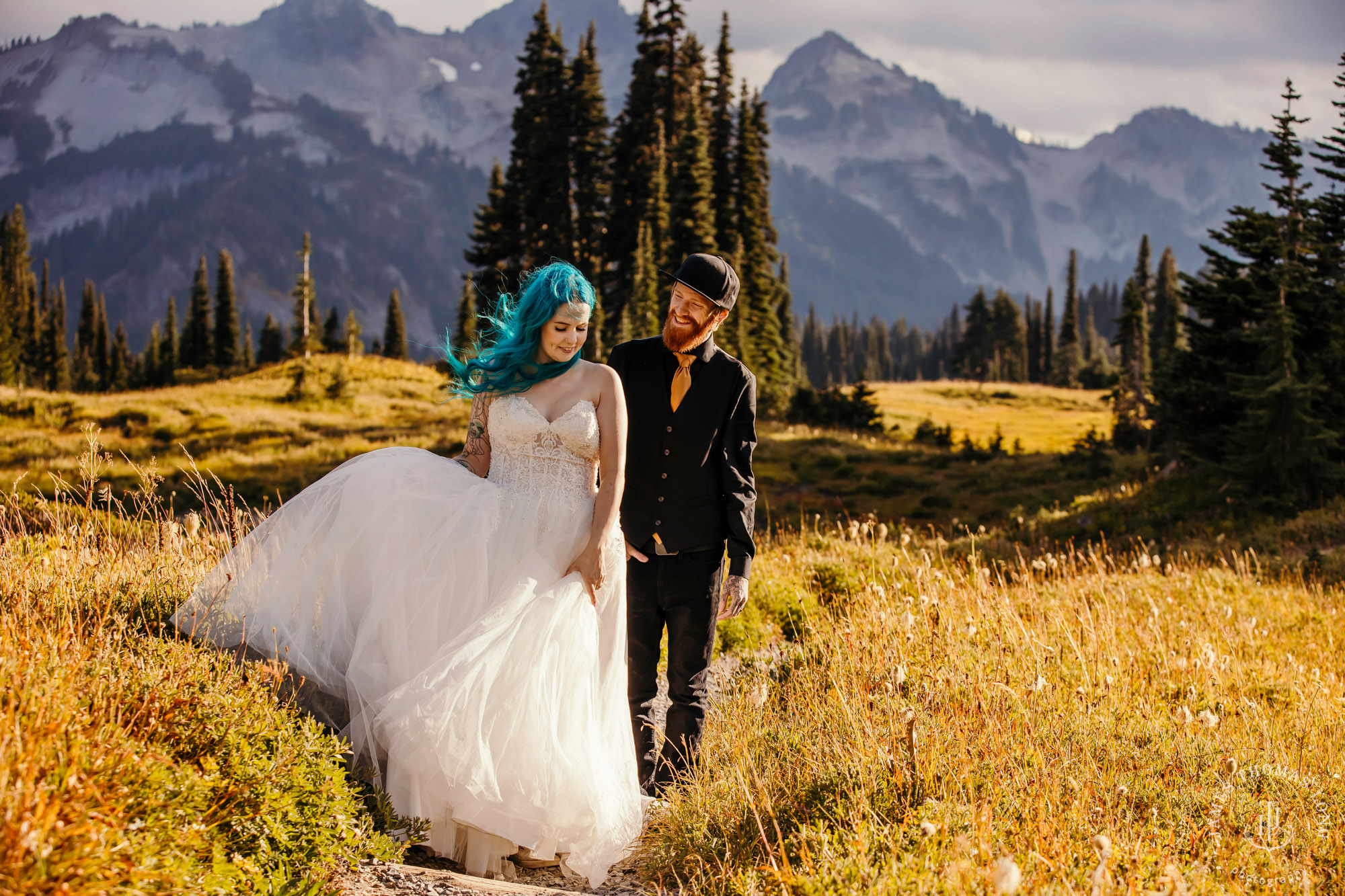 Mount Rainier post wedding session by Seattle wedding photographer James Thomas Long Photography