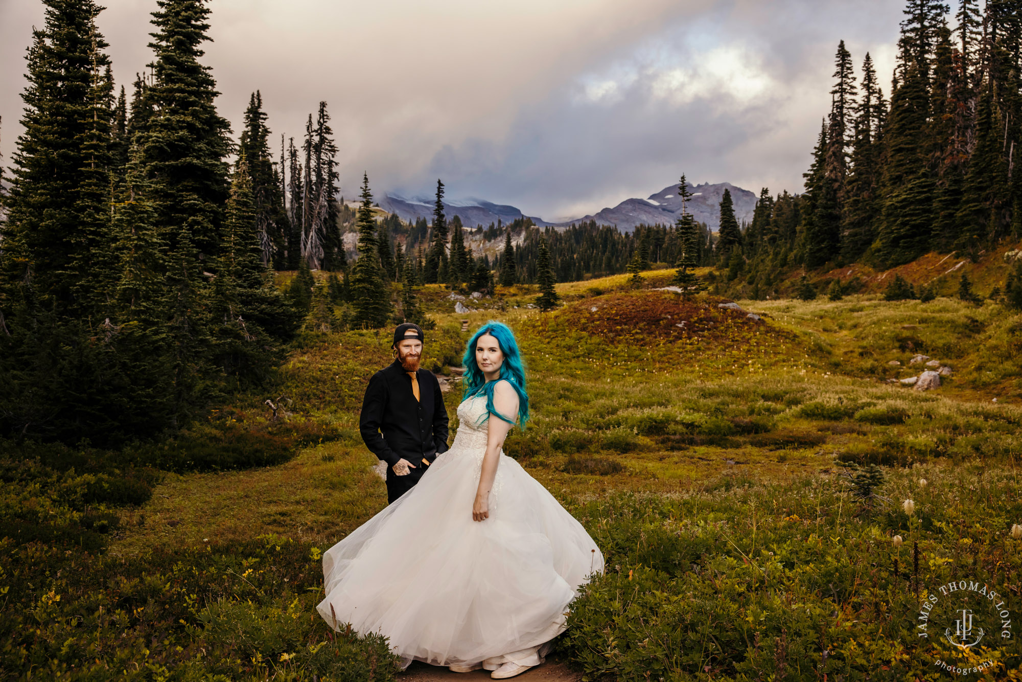 Mount Rainier post wedding session by Seattle wedding photographer James Thomas Long Photography