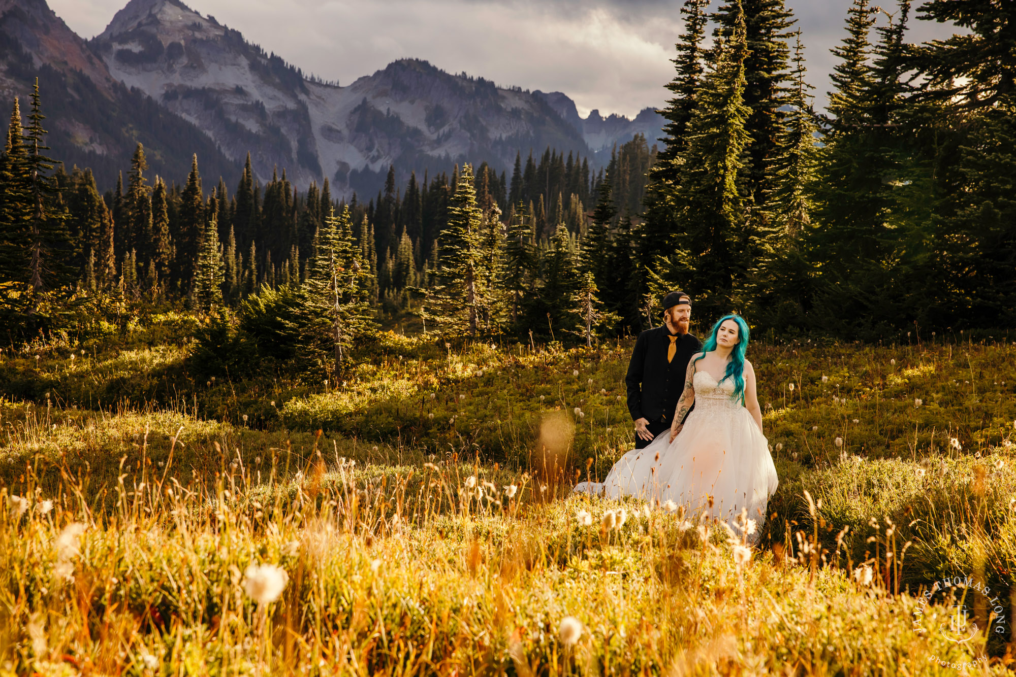 Mount Rainier post wedding session by Seattle wedding photographer James Thomas Long Photography