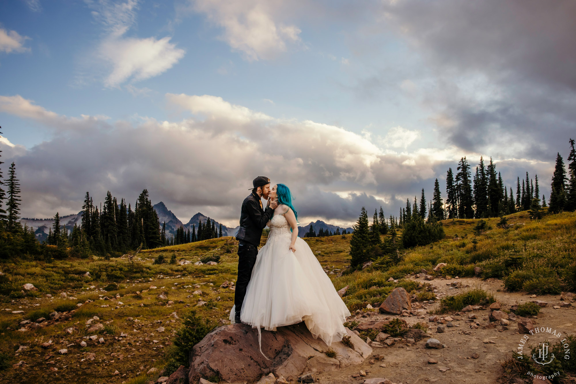 Mount Rainier post wedding session by Seattle wedding photographer James Thomas Long Photography