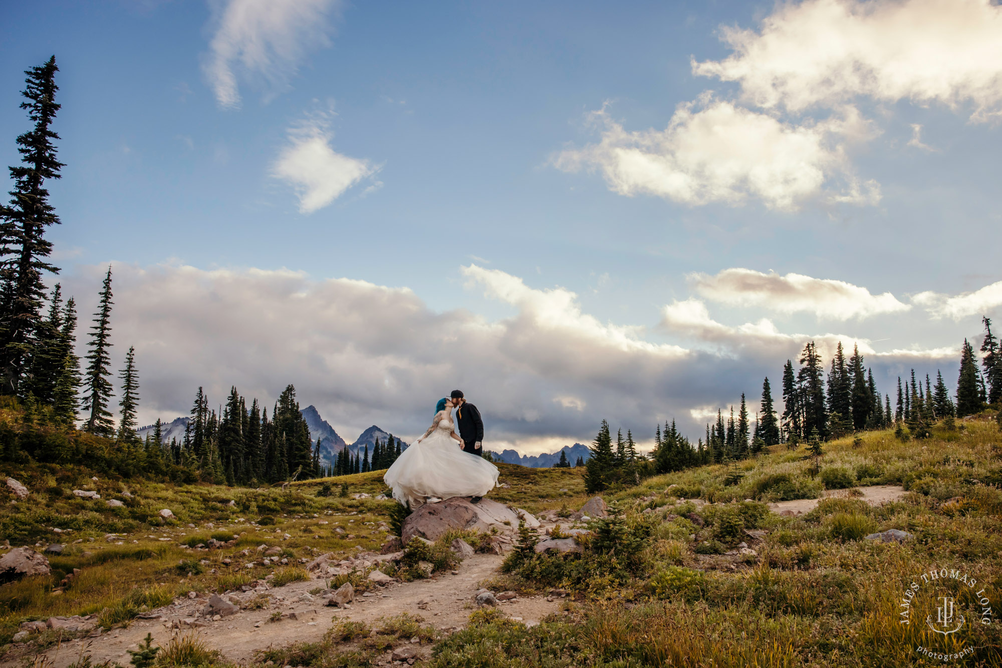 Mount Rainier post wedding session by Seattle wedding photographer James Thomas Long Photography