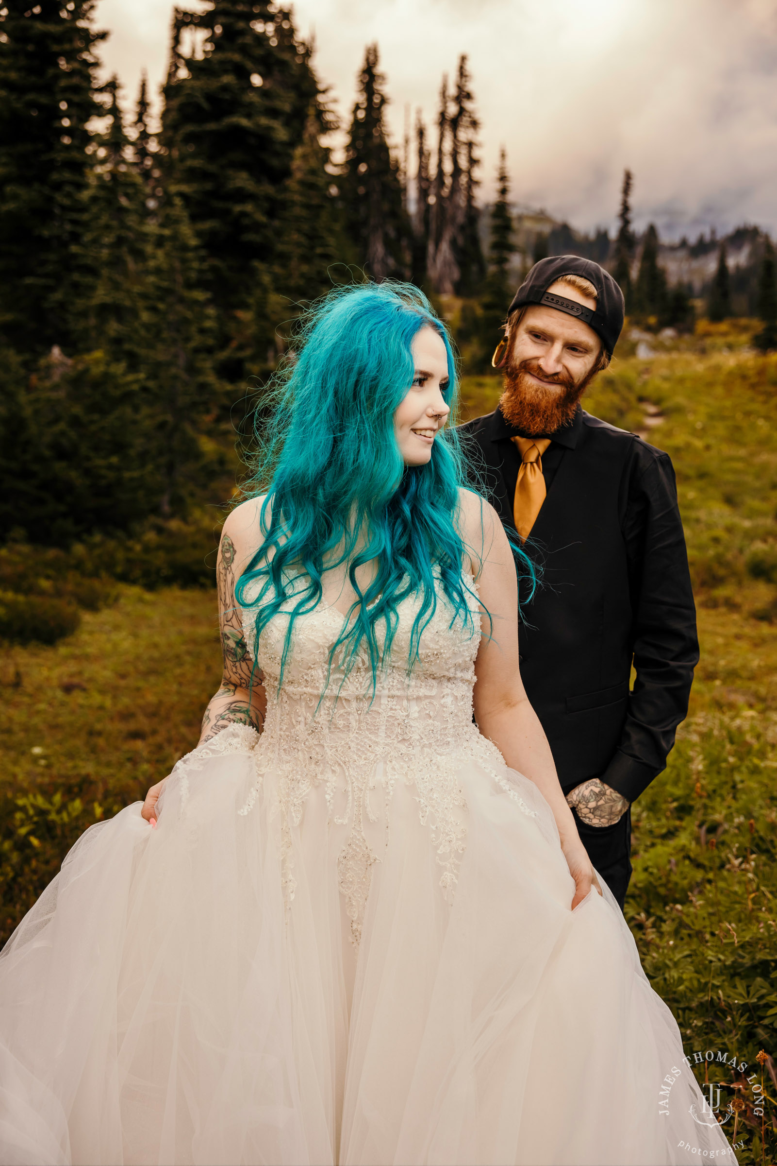 Mount Rainier post wedding session by Seattle wedding photographer James Thomas Long Photography