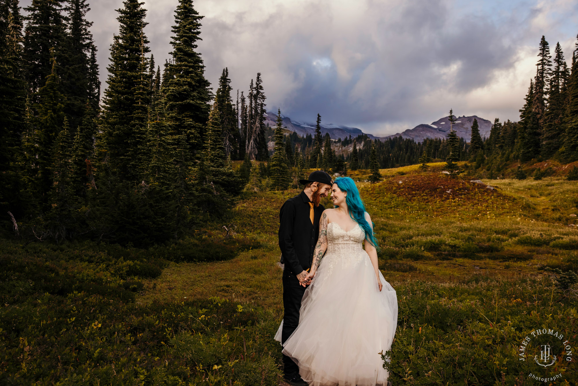 Mount Rainier post wedding session by Seattle wedding photographer James Thomas Long Photography