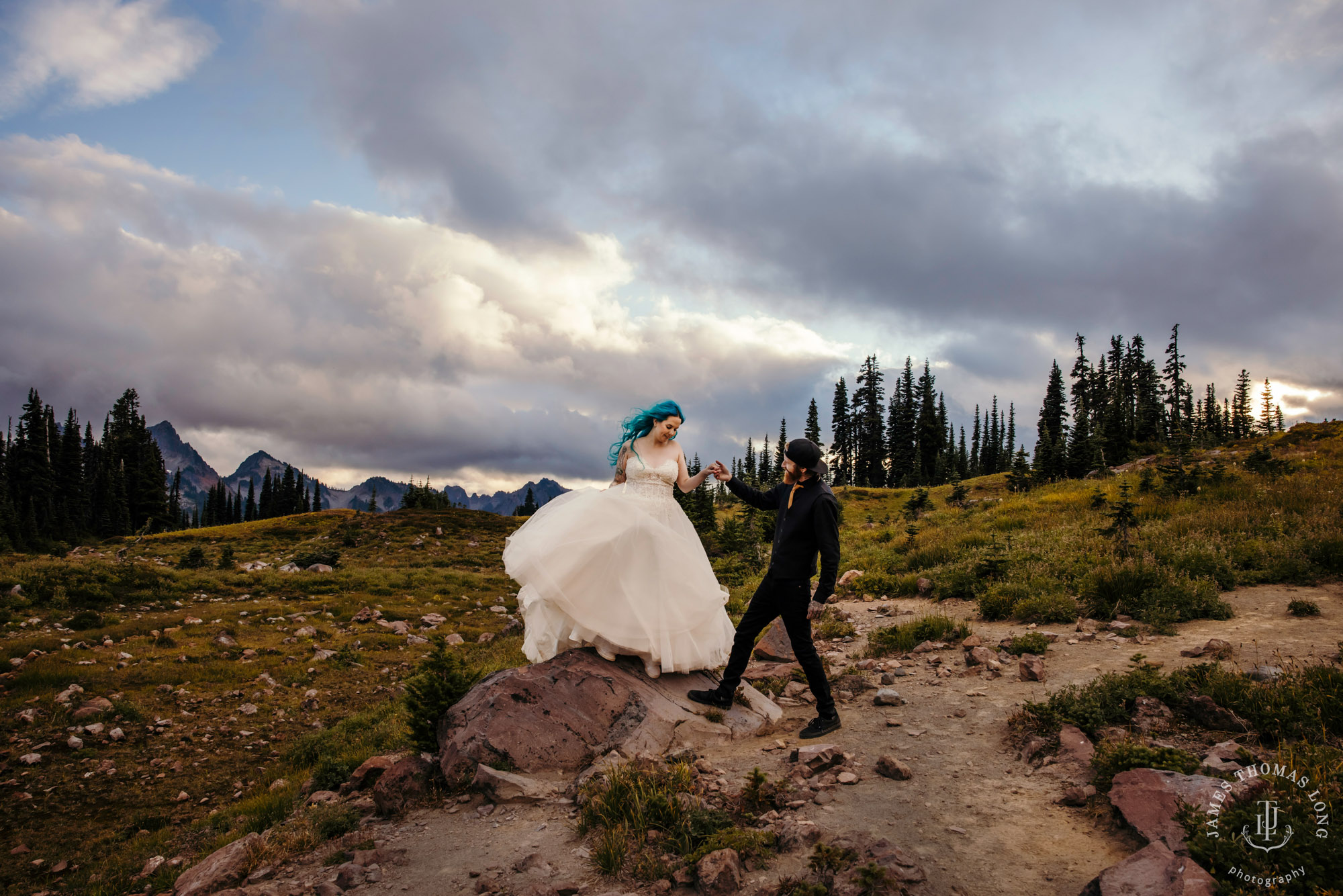 Mount Rainier post wedding session by Seattle wedding photographer James Thomas Long Photography