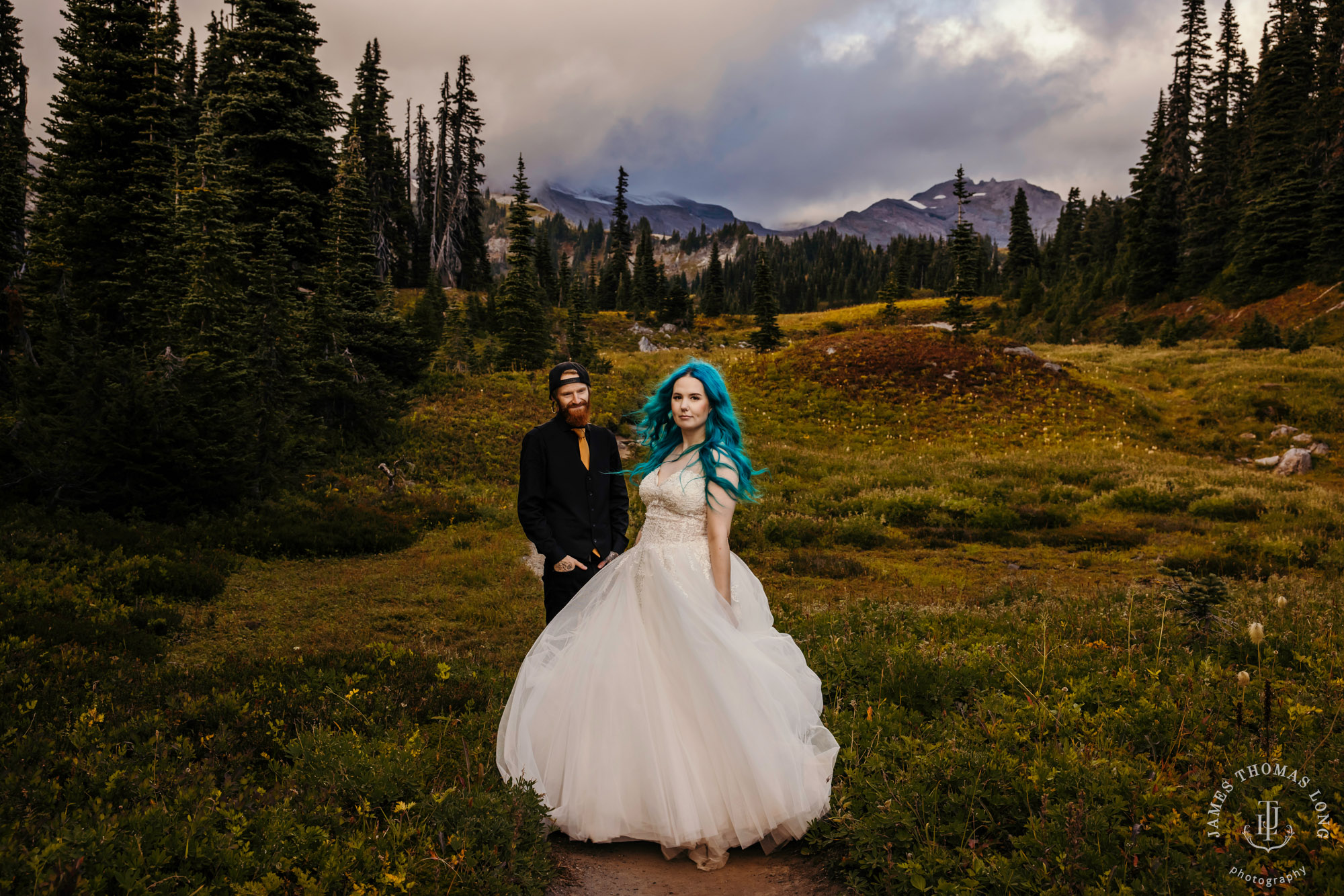 Mount Rainier post wedding session by Seattle wedding photographer James Thomas Long Photography