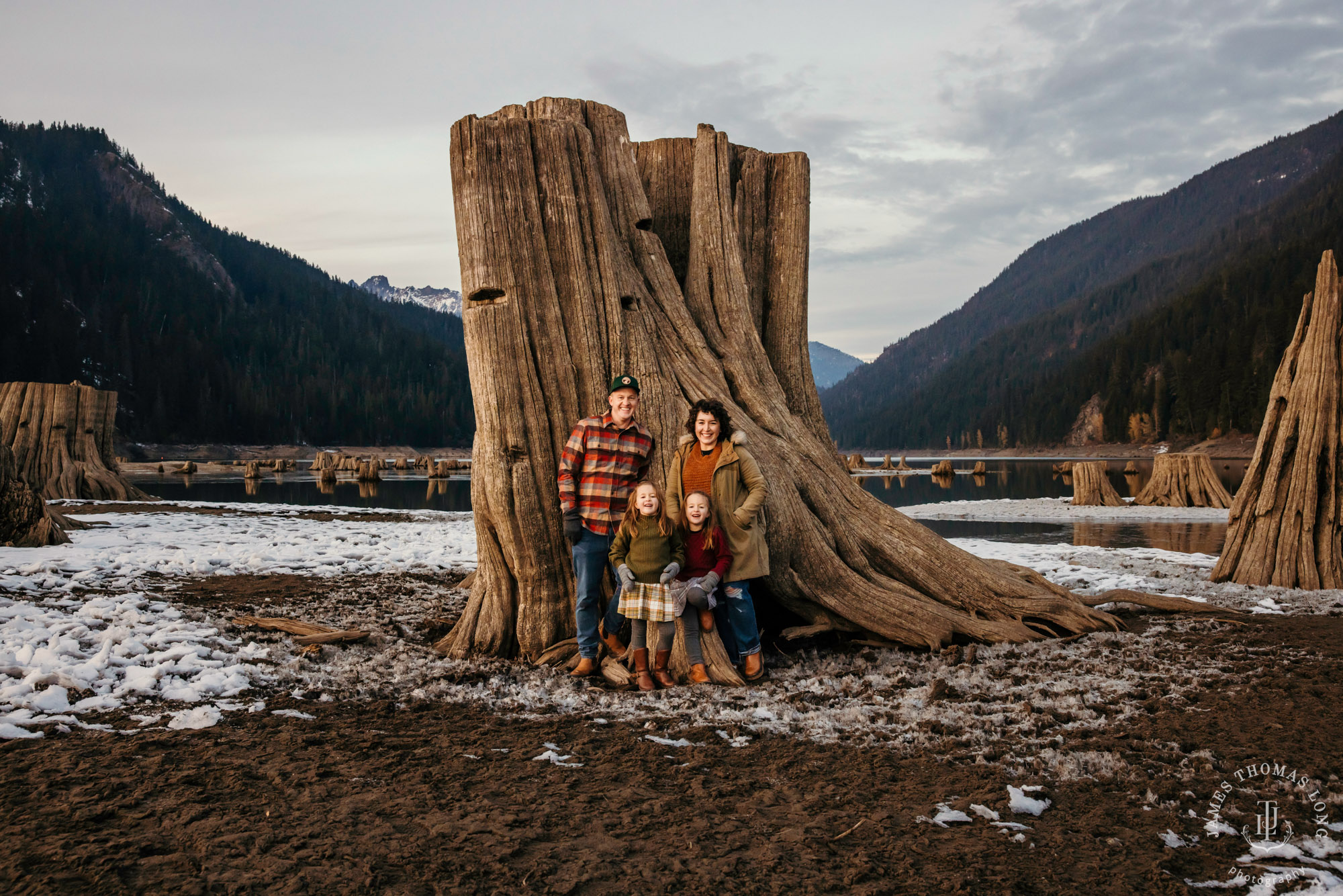 Adventure family photography session in the Cascade Mountains by Snoqualmie adventure family photographer James Thomas Long Photography