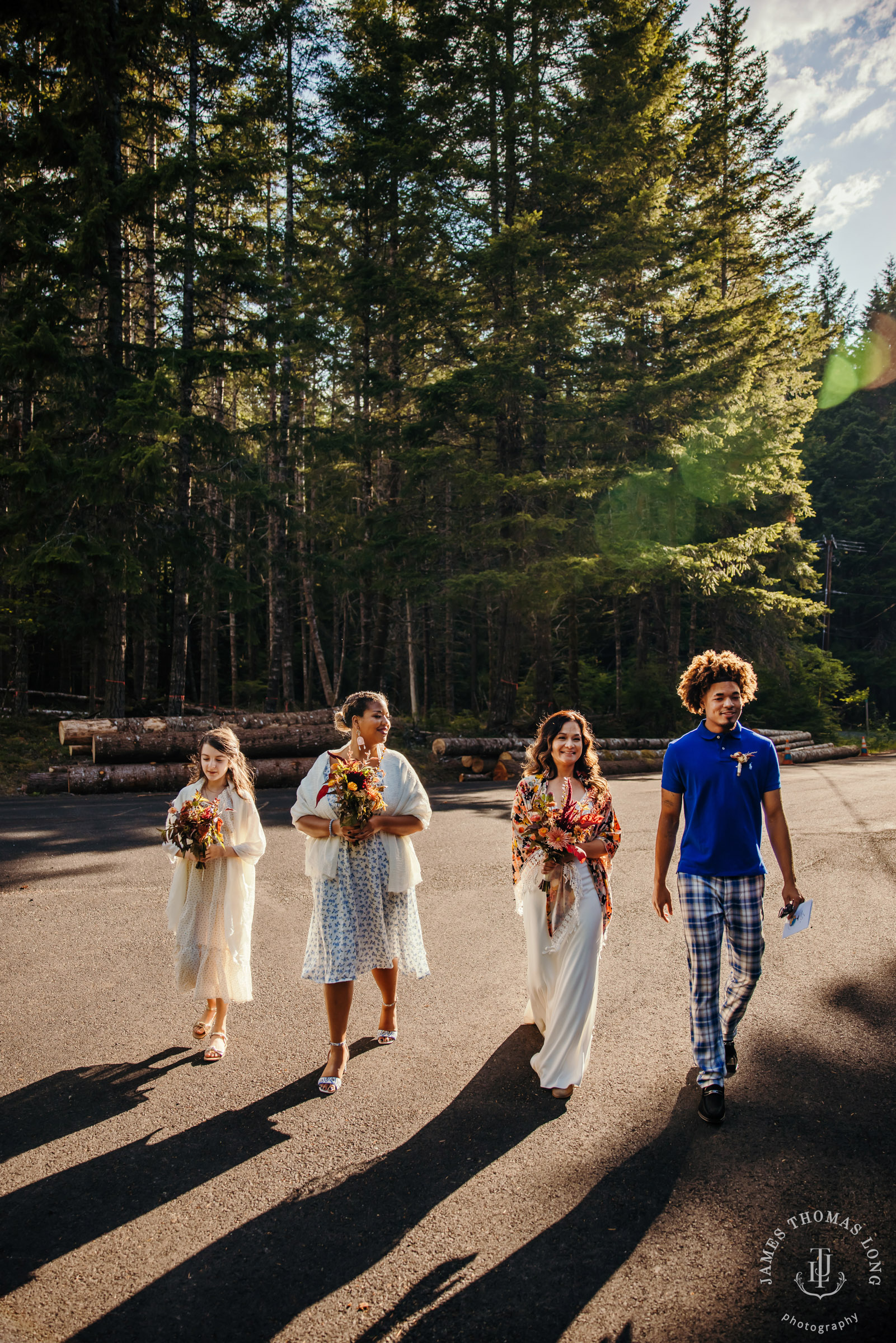 A-frame cabin elopement near Crystal Mountain Washington by Seattle elopement photographer James Thomas Long Photography