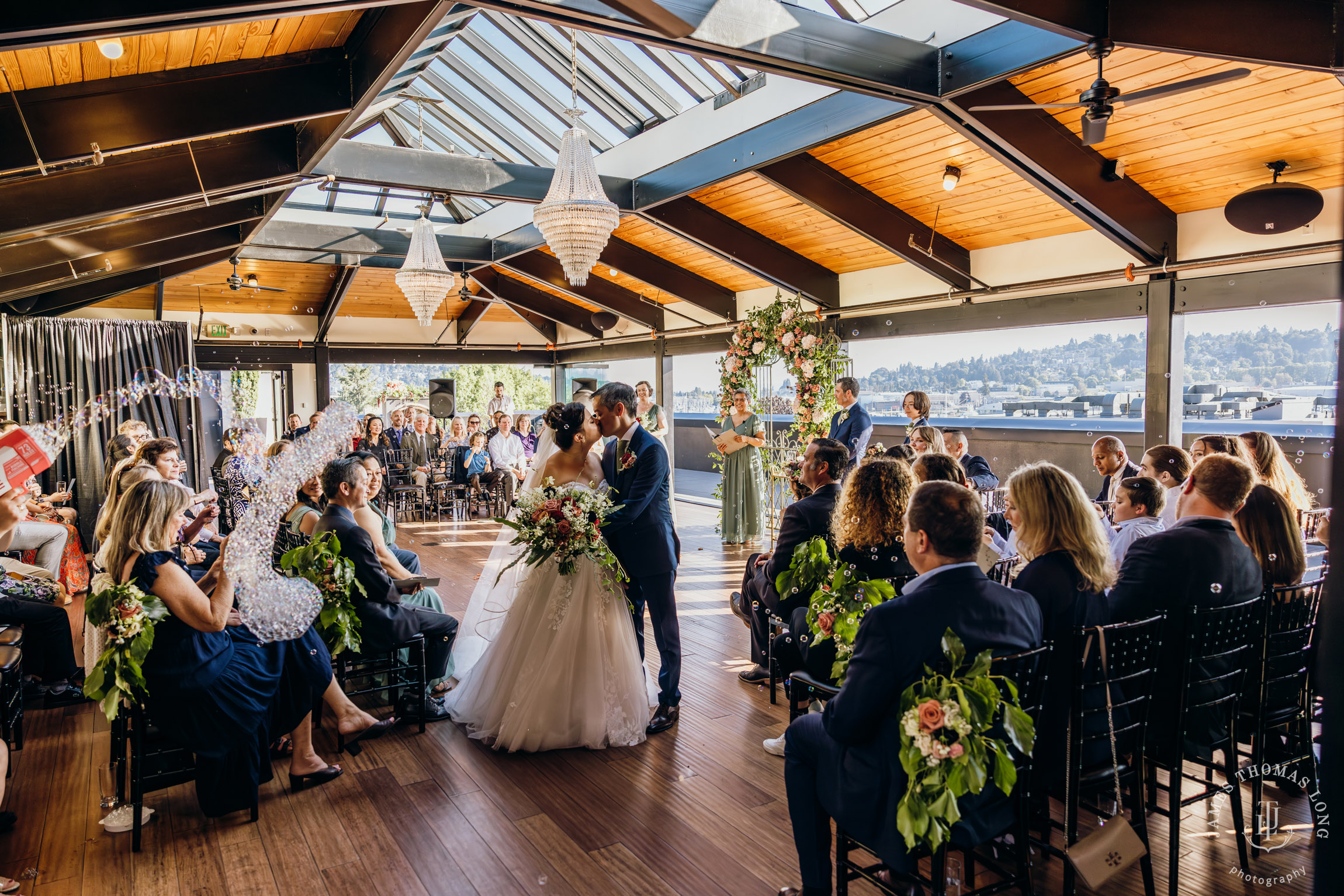 Olympic Rooftop Pavilion and Ballard Hotel Seattle wedding by Seattle wedding photographer James Thomas Long Photography