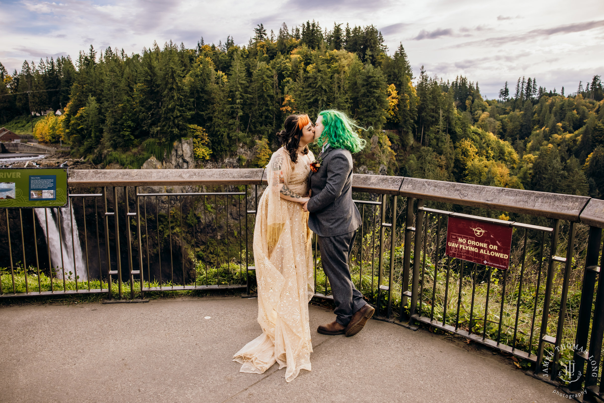 Salish Lodge Snoqualmie Falls wedding by Snoqualmie wedding photographer James Thomas Long Photography