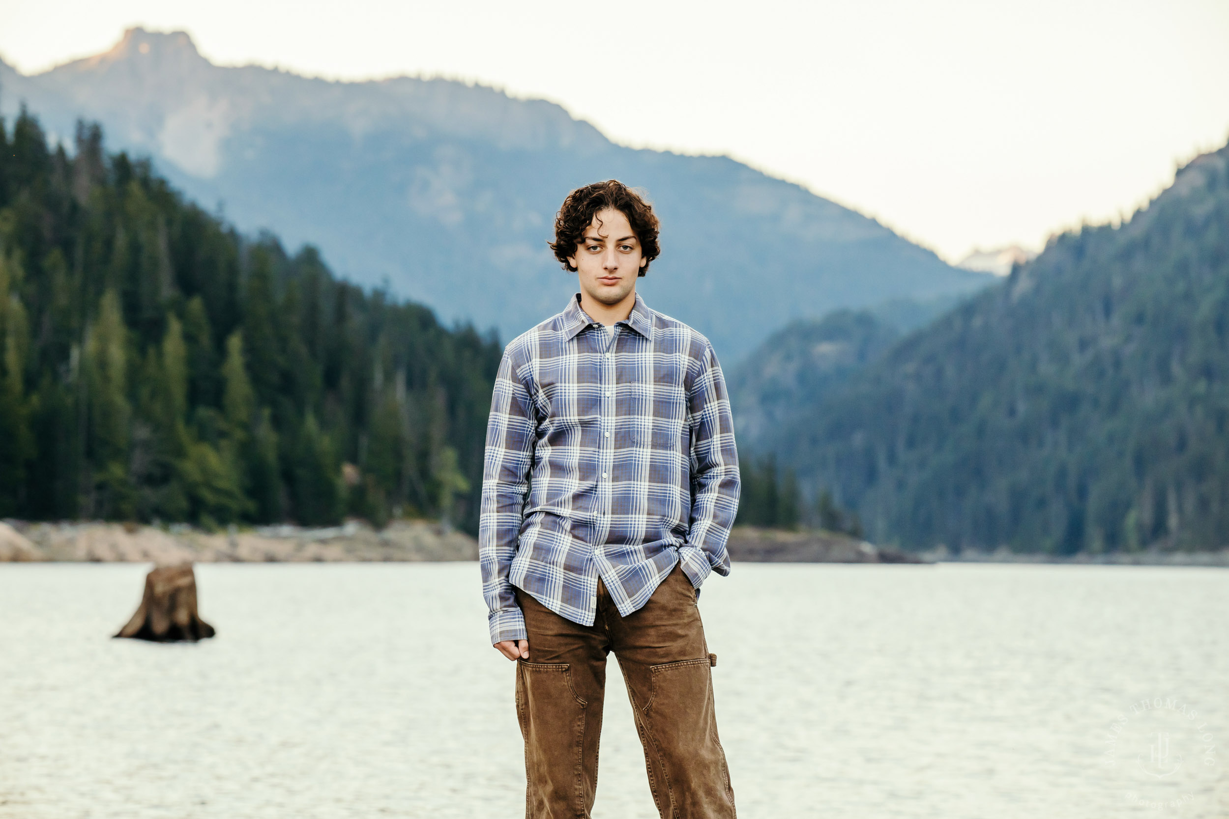 Adventure senior portrait session in the Cascade Mountains by Snoqualmie senior portrait photographer James Thomas Long Photography