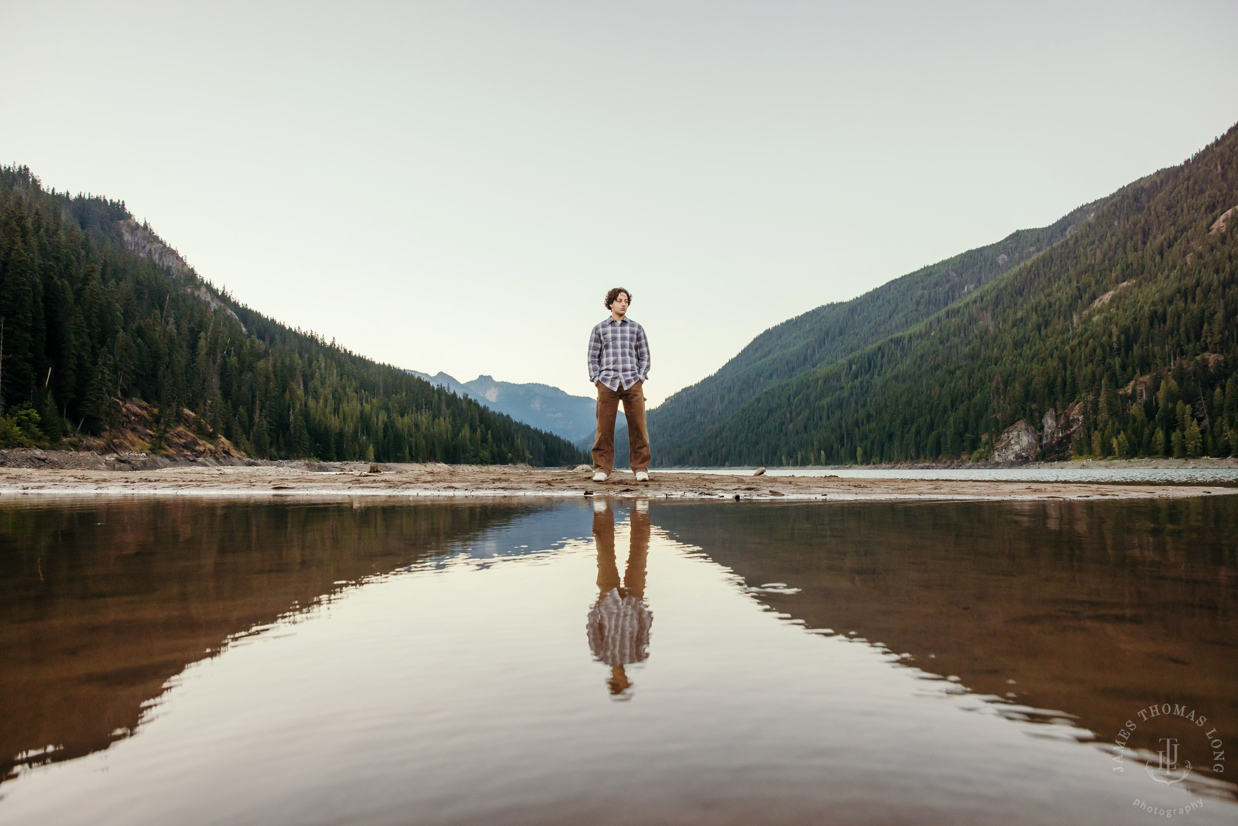 Adventure senior portrait session in the Cascade Mountains by Snoqualmie senior portrait photographer James Thomas Long Photography