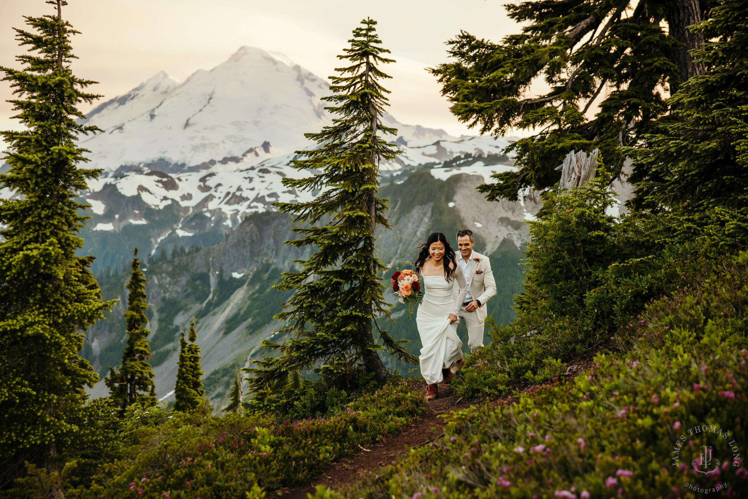 Mt Baker North Cascades adventure engagement by Seattle adventure elopement photographer James Thomas Long Photography