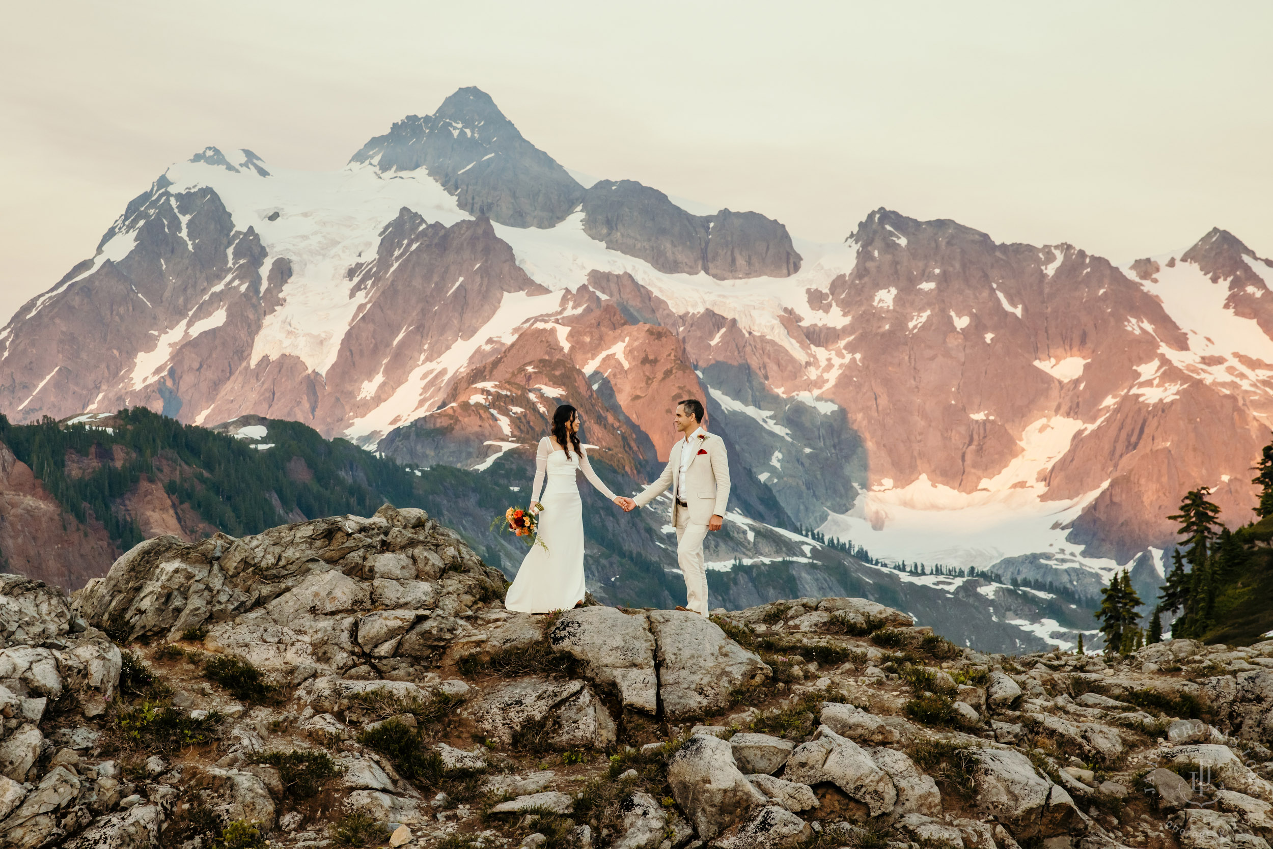 Mt Baker North Cascades adventure engagement by Seattle adventure elopement photographer James Thomas Long Photography